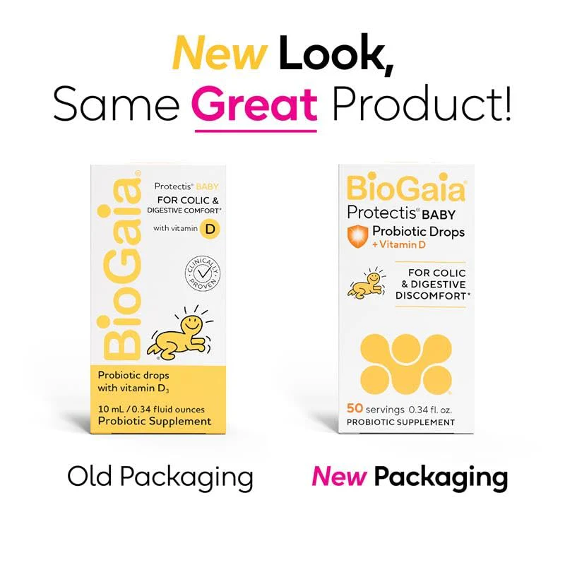 BioGaia Protectis Baby Probiotic Drops | Colic & Gas Relief + Vitamin D | Safe for Newborns | Ease Crying, Fussing, Colic, Gas, Spit-ups & Constipation | No Dairy, Soy & Gluten | 50 Day Supply | 10mL - Image 9