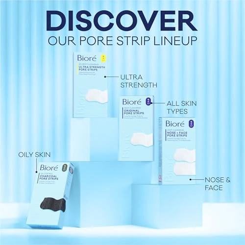 Biore Charcoal Deep Cleansing Pore Strips, Nose Strips for Blackhead Removal on Oily Skin, Features C-Bond Technology with Instant Pore Unclogging, 18 Count - Image 4