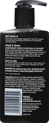 Bioré Deep Pore Charcoal Daily Face Wash, 6.77 Fl oz, with Deep Pore Cleansing for Dirt and Makeup Removal From Oily Skin - Image 11
