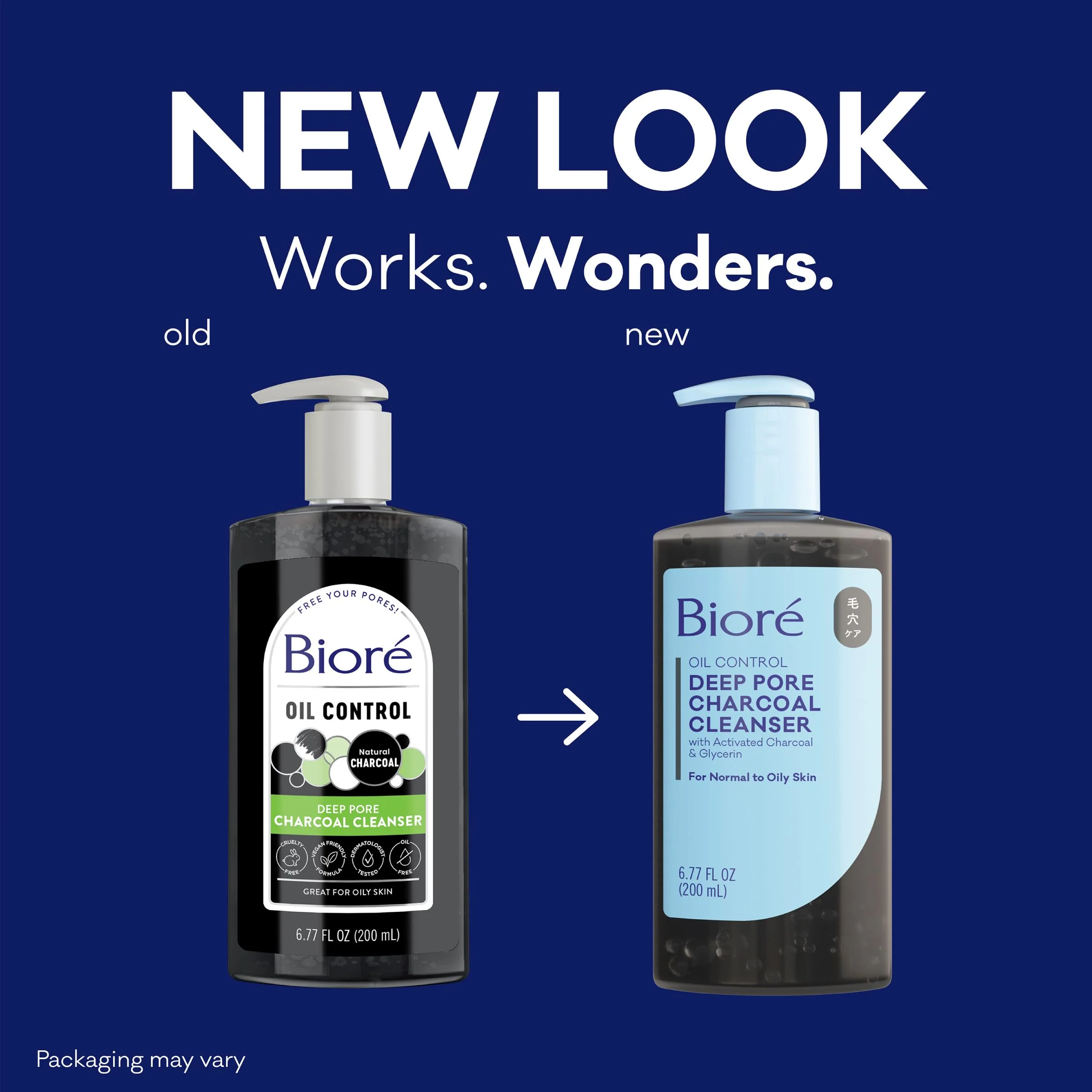 Biore Deep Pore Charcoal Face Wash, Daily Facial Cleanser for Dirt & Makeup Removal, for Oily Skin, 6.77 Oz, Pack of 3 - Image 9