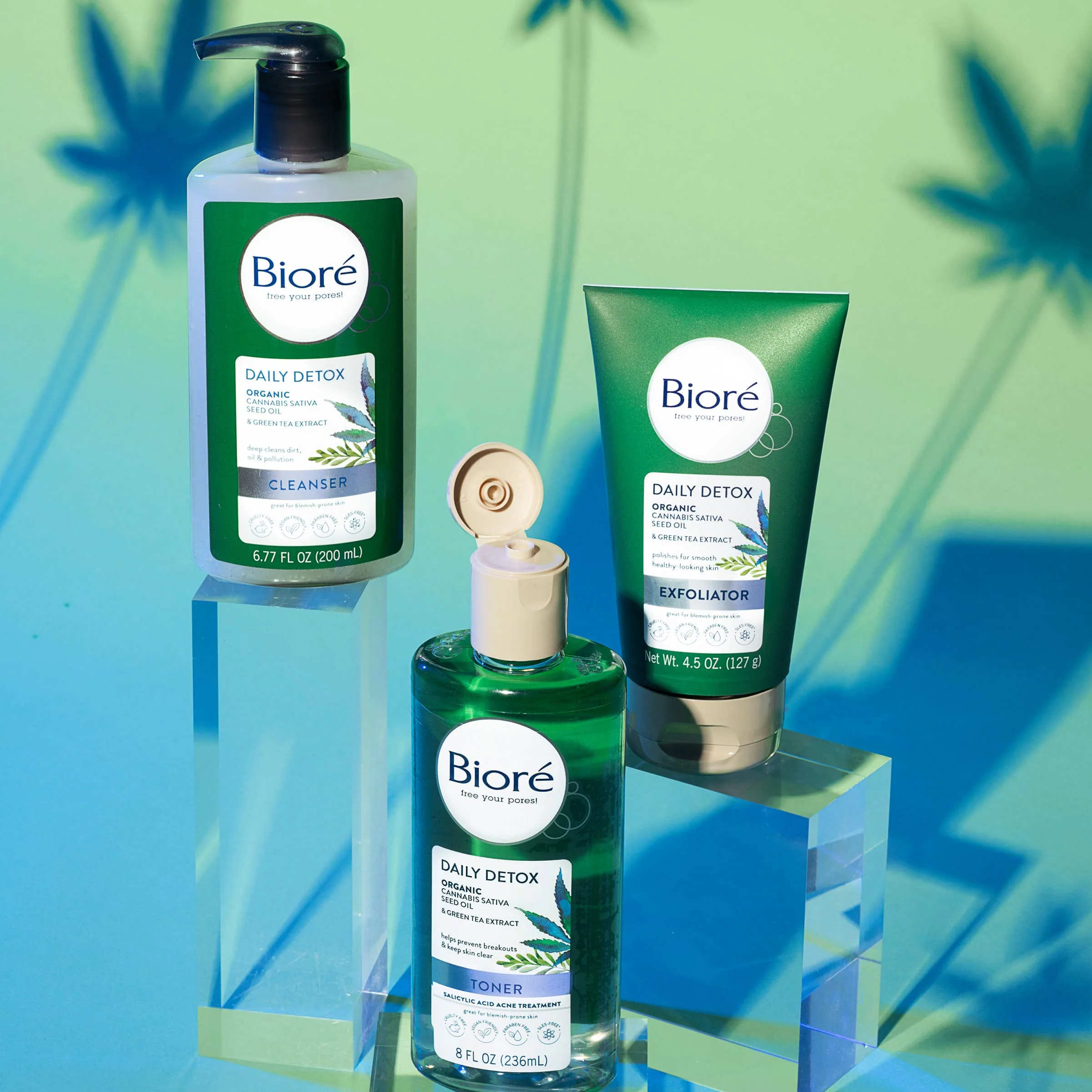Bioré Detox Face Wash, Acne Facial Cleanser for Blemish Prone Skin, Daily Detox Cleanser, with Organic Hemp Oil and Green Tea Extract, 6.77 Fluid Ounces (3 Pack) - Image 8