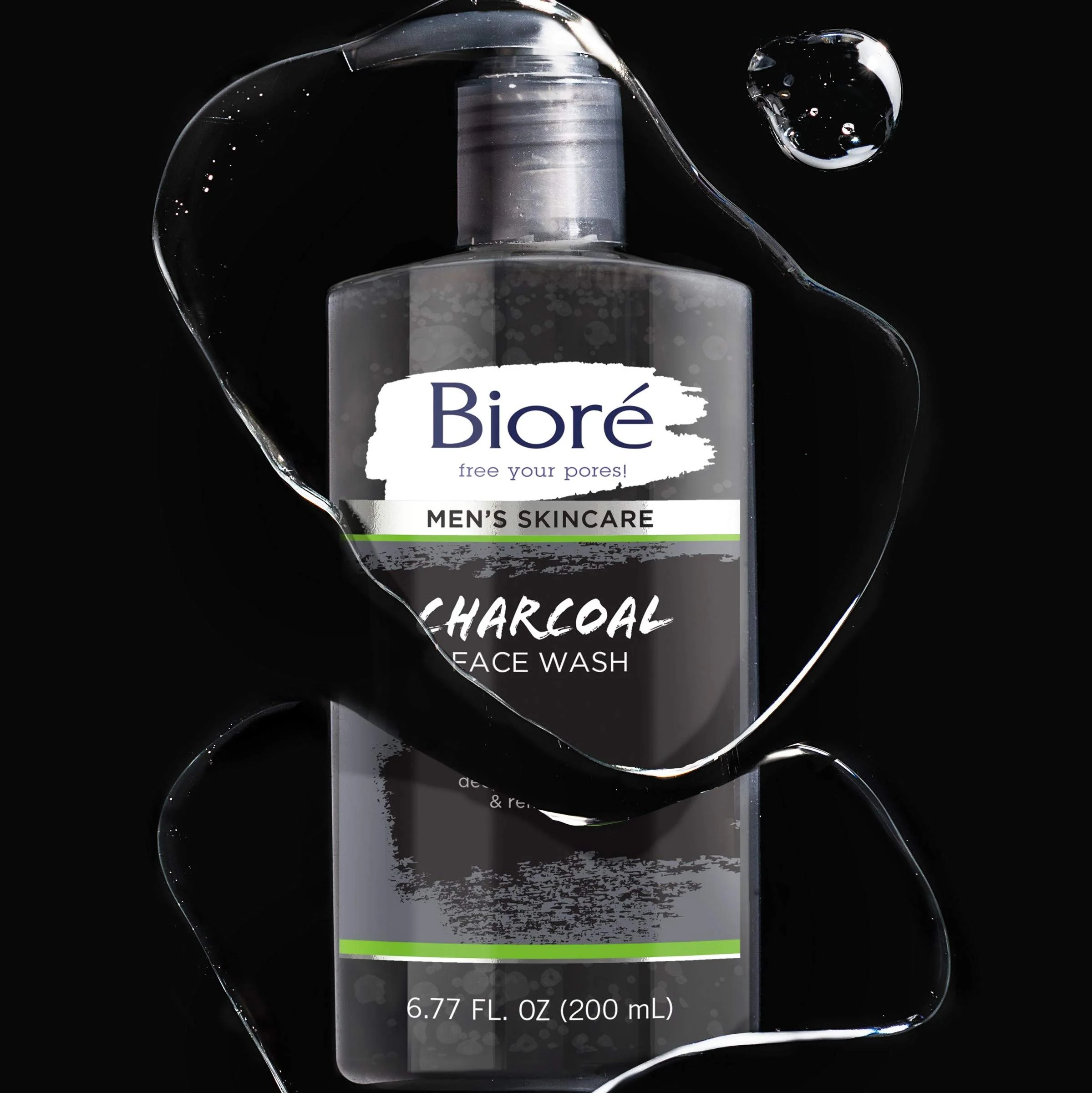 Bioré Men's Skincare Charcoal Face Wash, Deep Cleans Pores & Refreshes Skin, 6.77 Fl. Ounces - Image 5