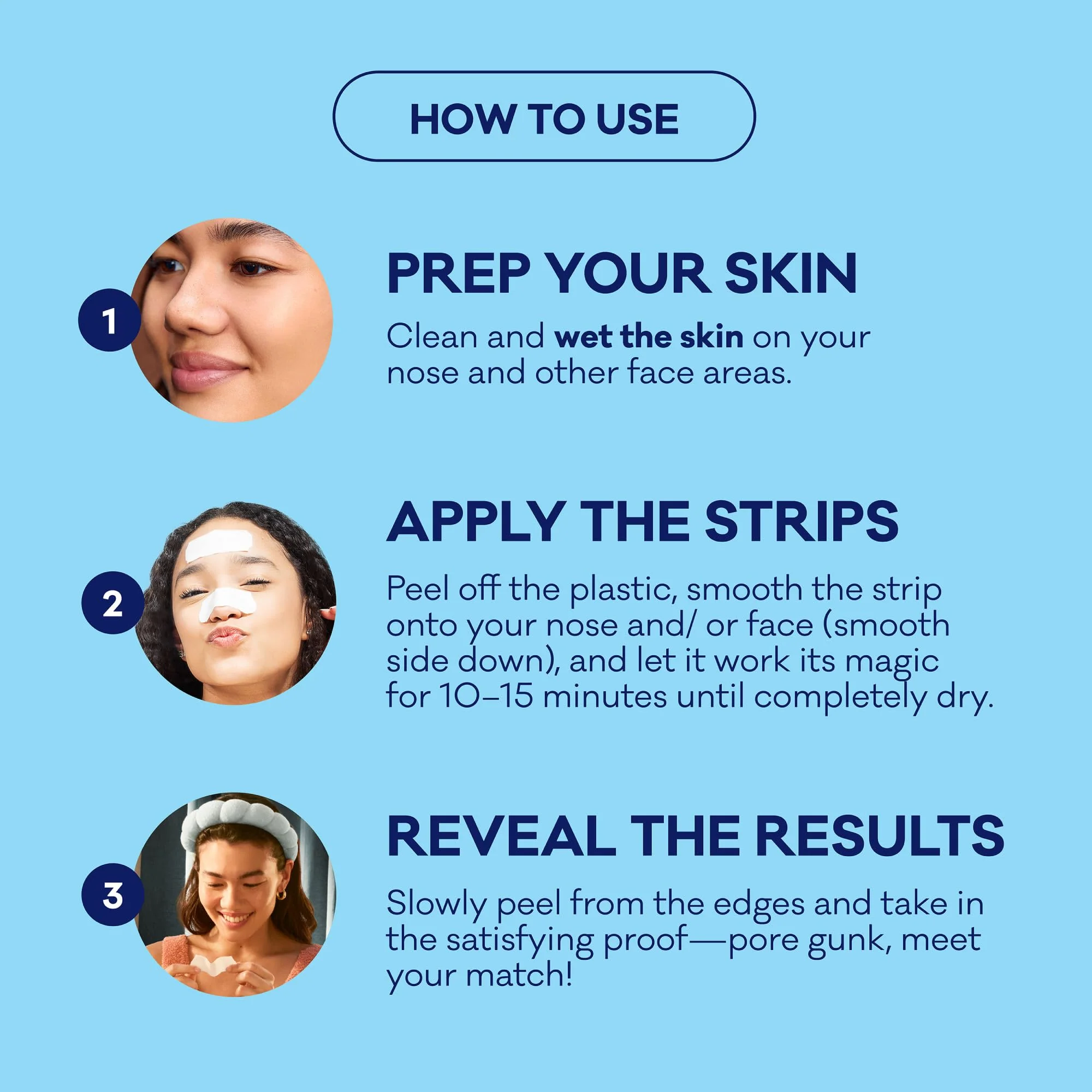 Bioré Nose+Face Blackhead Remover Strips, Deep Cleansing Strips for Nose, Chin, or Forehead, Instant Blackhead Removal and Pore Unclogging, Oil-free, Non-Comedogenic Use, 14 Count - Image 7