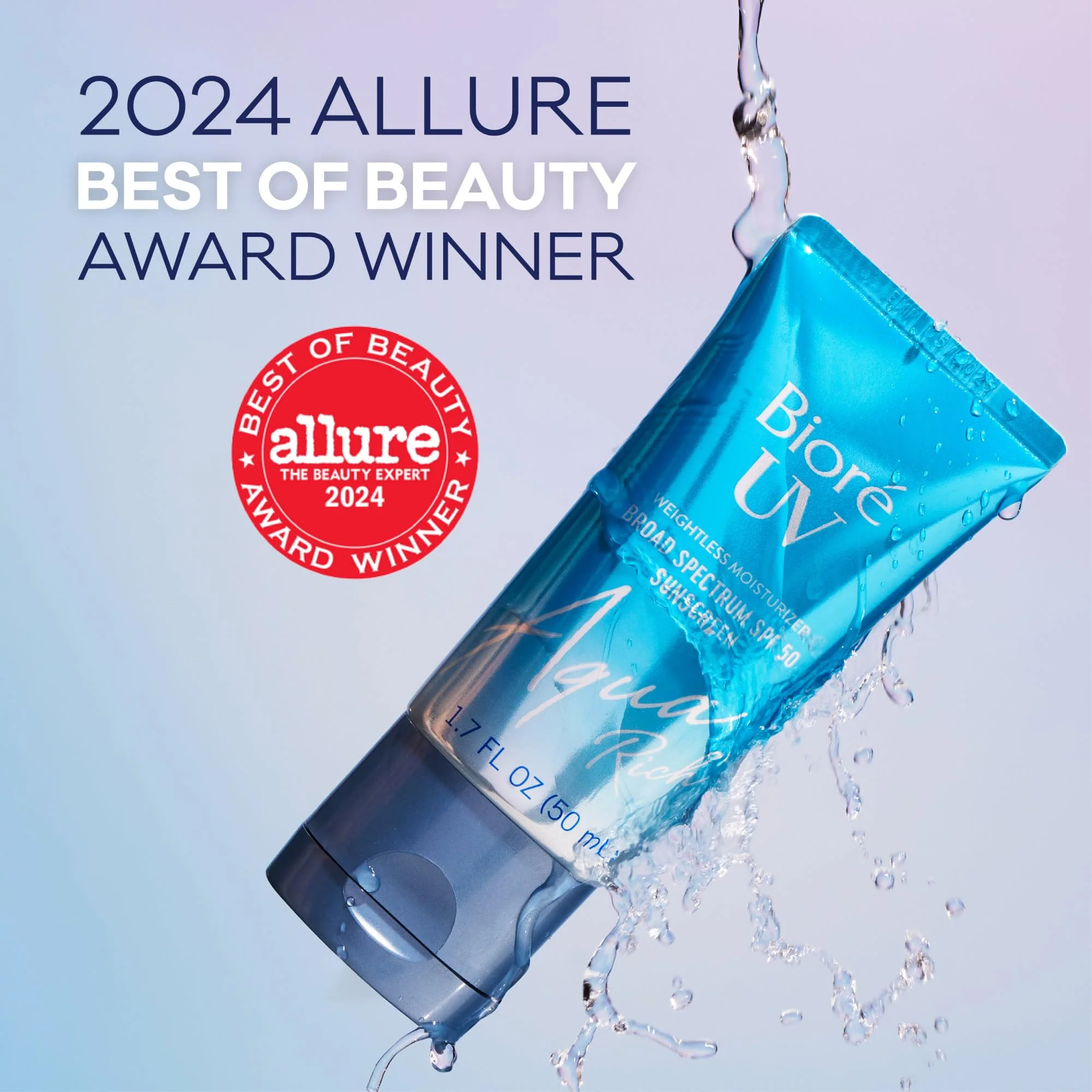 Biore UV Aqua Rich Daily Hydrating Facial Moisturizer with SPF 50 | Oil Free Sunscreen for Sensitive Skin with Hyaluronic Acid, Non-Comedogenic, Dermatologist Tested, 1.7 Oz/3 Pack - Image 9