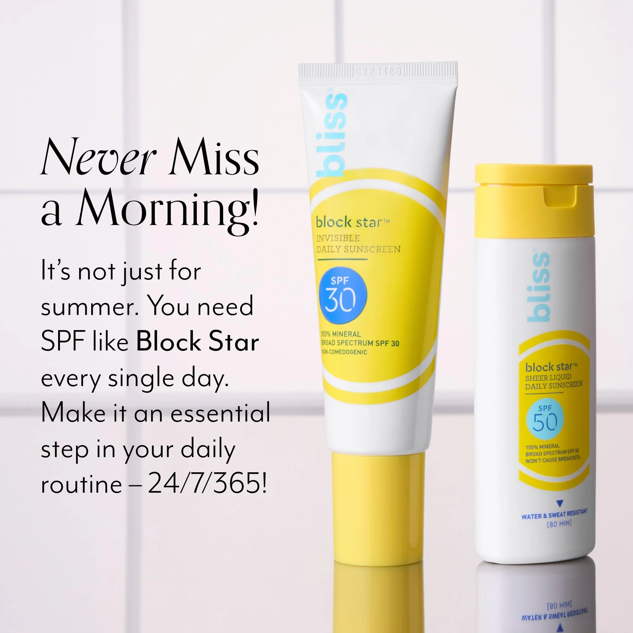 Bliss Block Star Non-Nano Zinc Oxide Mineral Liquid Sunscreen SPF 50 | Broad Spectrum UVA and UVB Sun Protection for Face and Body - Image 7