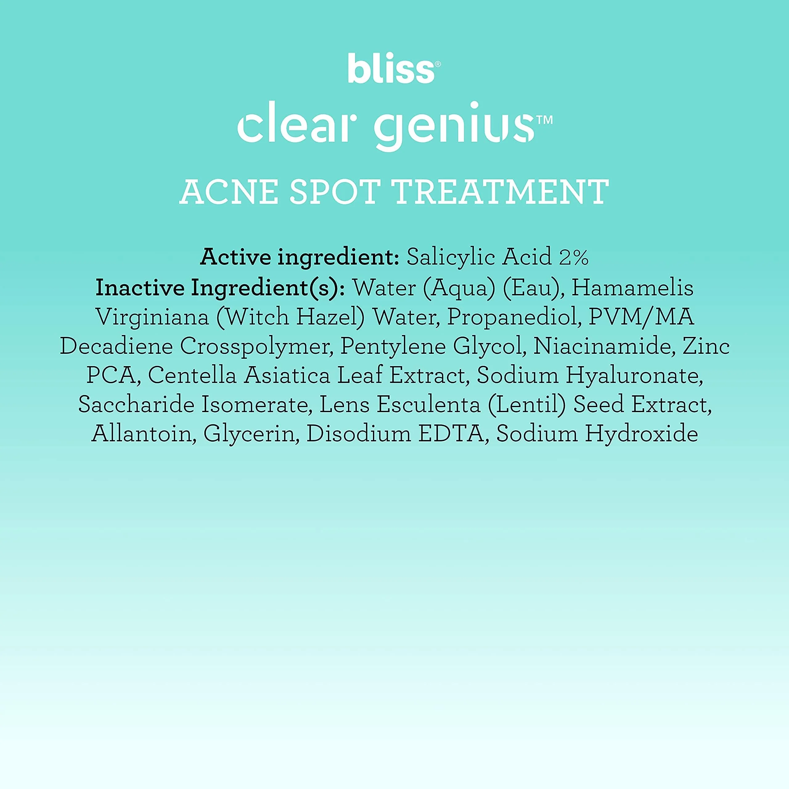 Bliss Clear Genius Acne Spot Treatment – Maximum Strength 2% Salicylic Acid Shrinks Blemishes – Clean, Vegan, Cruelty-Free, 0.5 Fl Oz - Image 3
