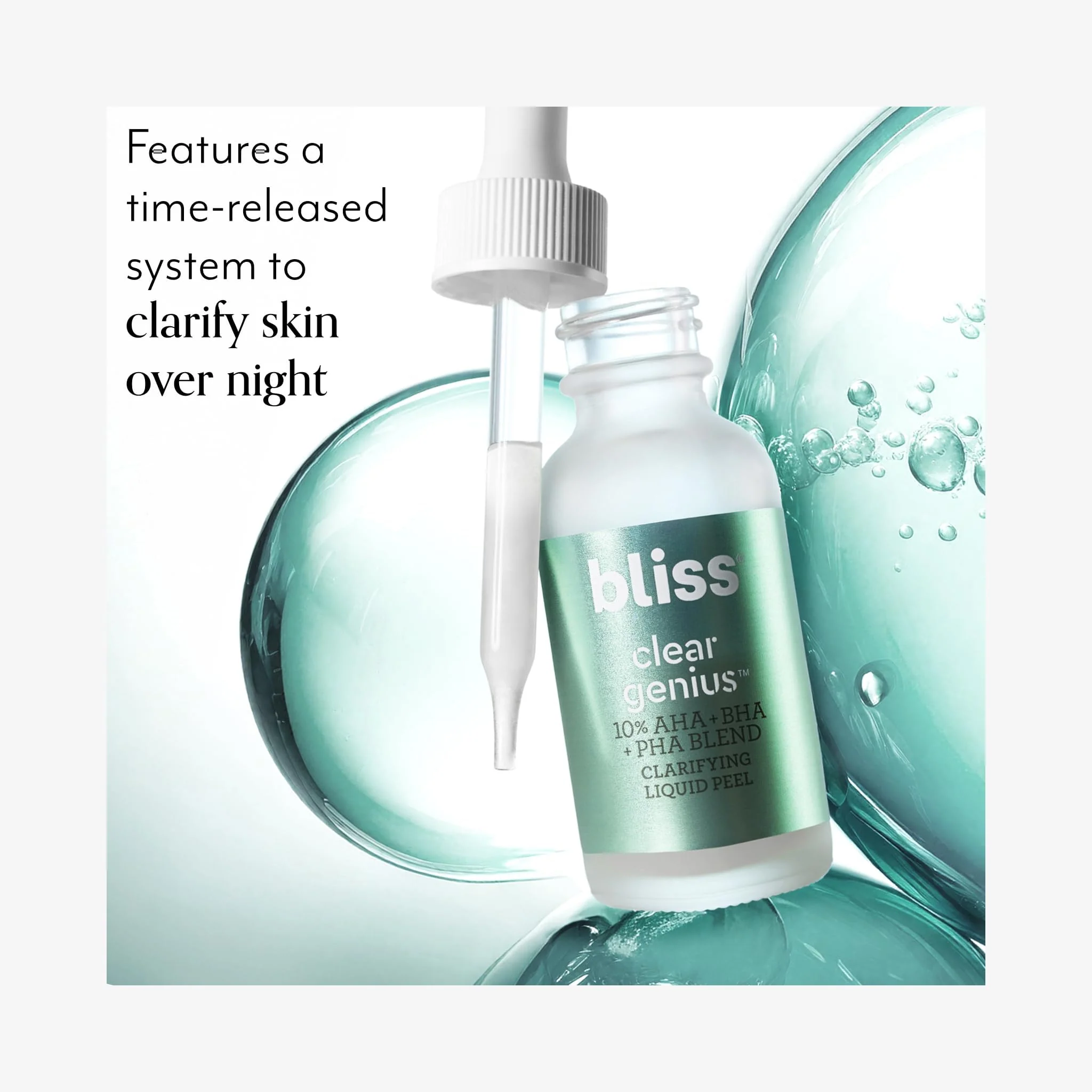 Bliss Clear Genius Clarifying Overnight Liquid Peel - 1 Fl Oz - Clear Pores & Exfoliate Skin - Non-Irritating - Clean - Vegan & Cruelty-Free - Image 7