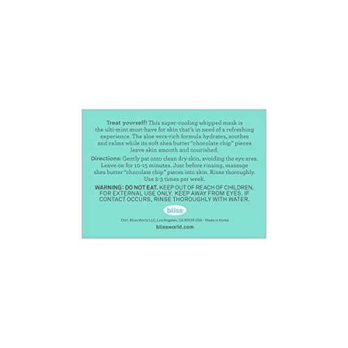 Bliss Face Mask Skin Care | Clean | Paraben Free | Cruelty-Free | Vegan (Mint Chip Mania - Soothing) - Image 2