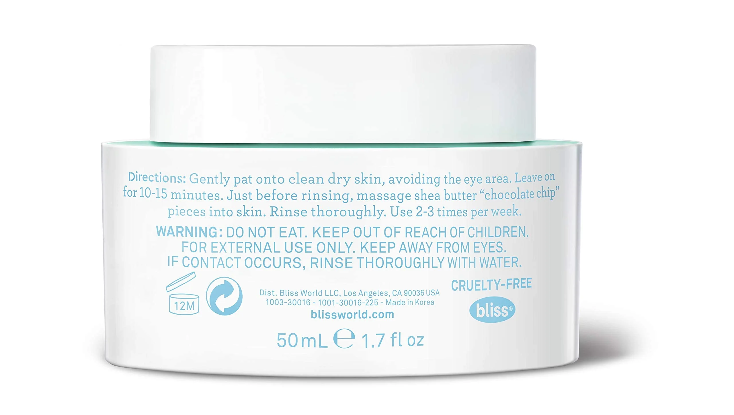 Bliss Face Mask Skin Care | Clean | Paraben Free | Cruelty-Free | Vegan (Mint Chip Mania - Soothing) - Image 4