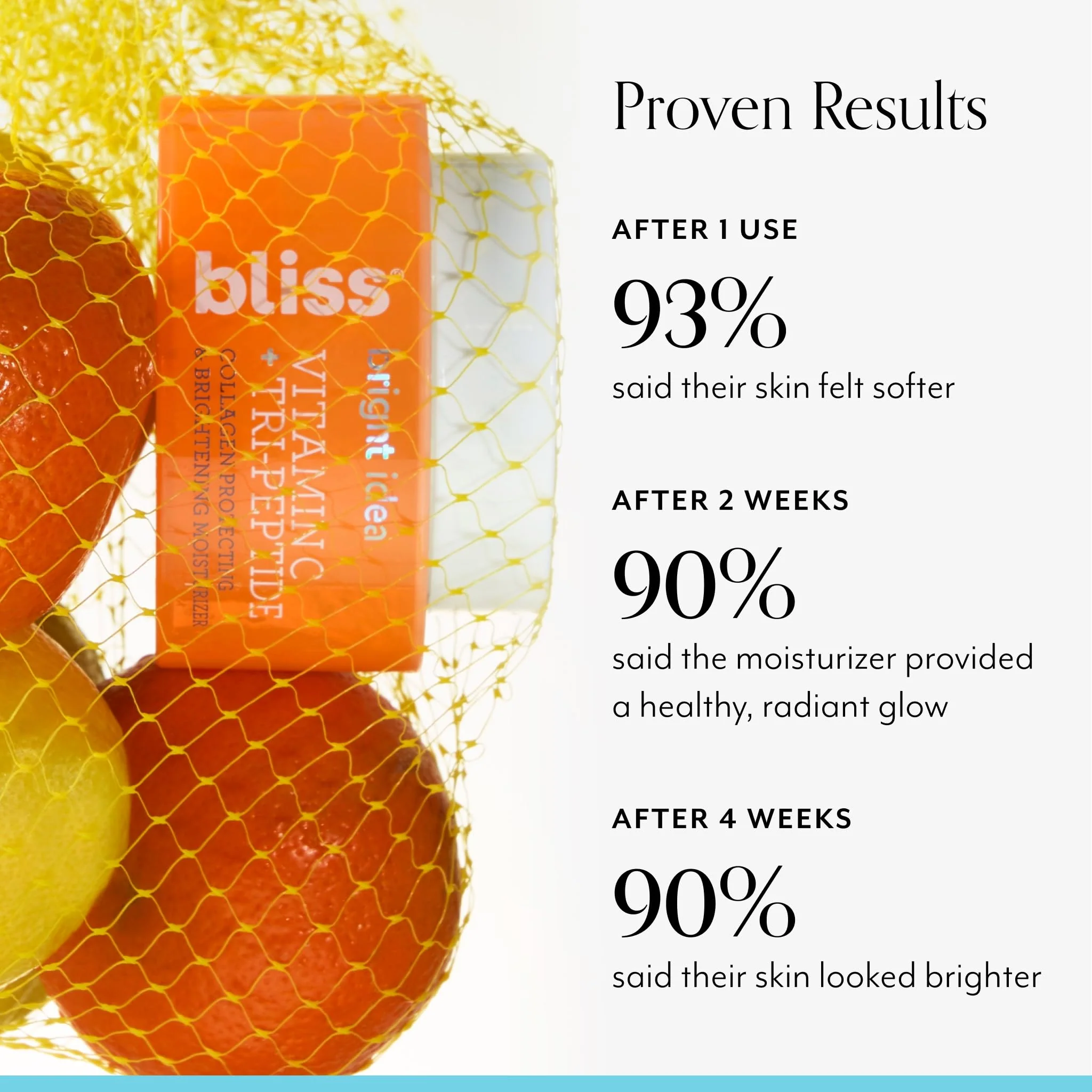 Bliss Vitamin C + Tri-Peptide Brightening Moisturizer | Squalane & Hydration Boosters | Anti-Aging Face Cream for Collagen and Elasticity | Clean Vegan & Cruelty Free 1.7 fl oz - Image 7