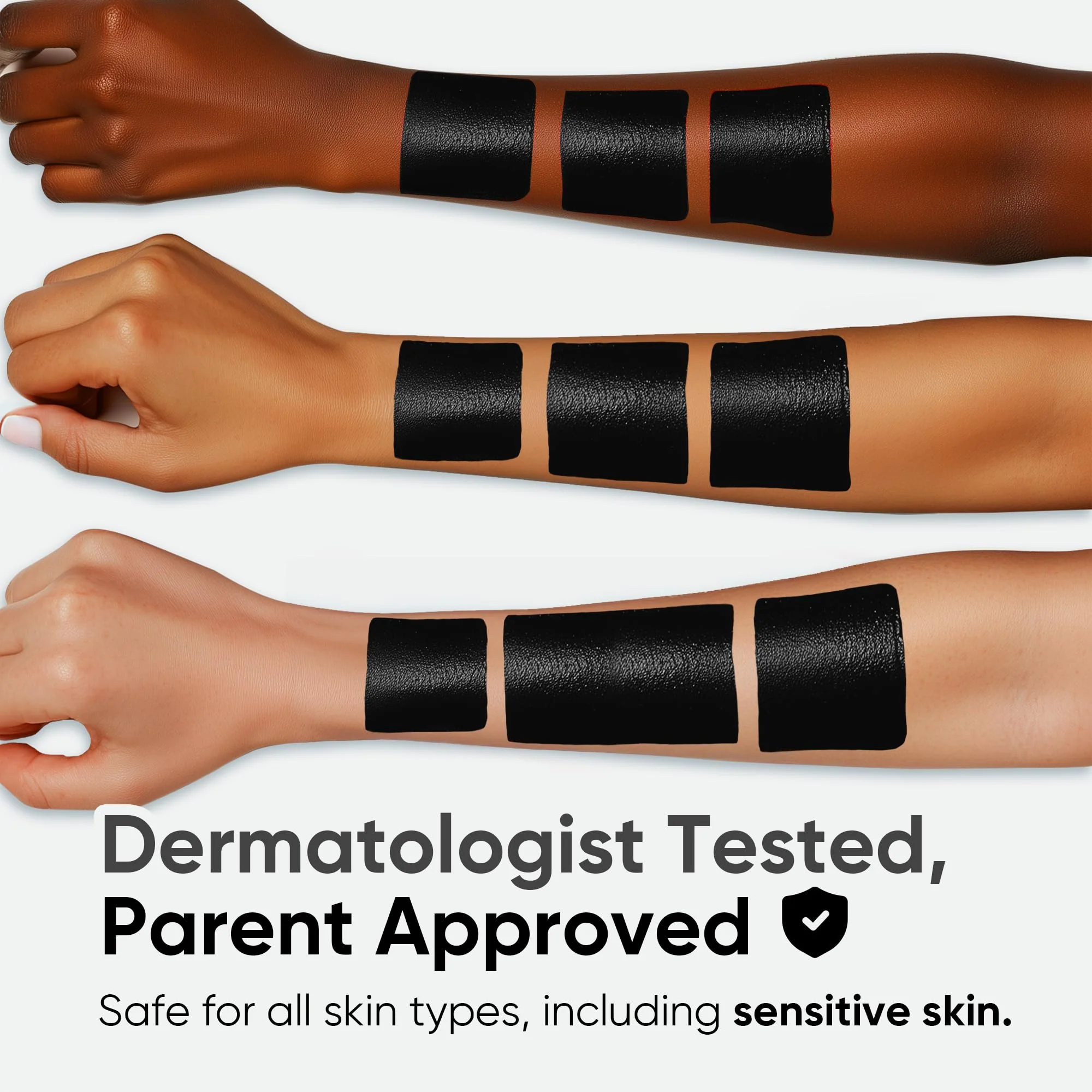 Blue Squid PRO Black Face Paint Stick - Waterproof Body Paint for Adults & Kids Eye Black Baseball, Eyeblack Softball - Vegan Hypoallergenic Twist-Up Non-Toxic Makeup Stick for Cosplay, Sports & SFX - Image 3