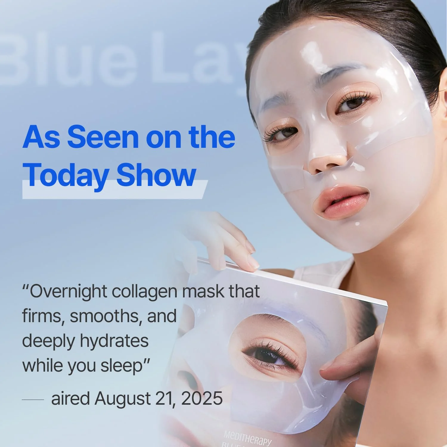 Bluelayer Water Dome Mask - Korean Overnight Collagen Face Mask for Glass Skin, Moisturizing and Firming with Hyaluronic Acid & Blue Agave - Pore Minimizing with Hydrogel Masks for Radiant Glow - 4EA - Image 9