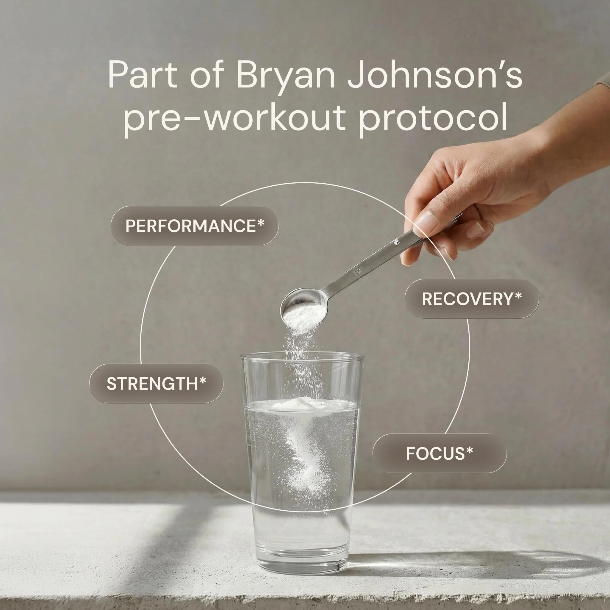 Blueprint Bryan Johnson Creatine Monohydrate Powder – Amino Acid Powder - Supplement Supports Muscle Growth, Recovery, Strength & Focus – Unflavored Creatine for Women & Men – 5g Dose – 100 Servings - Image 6