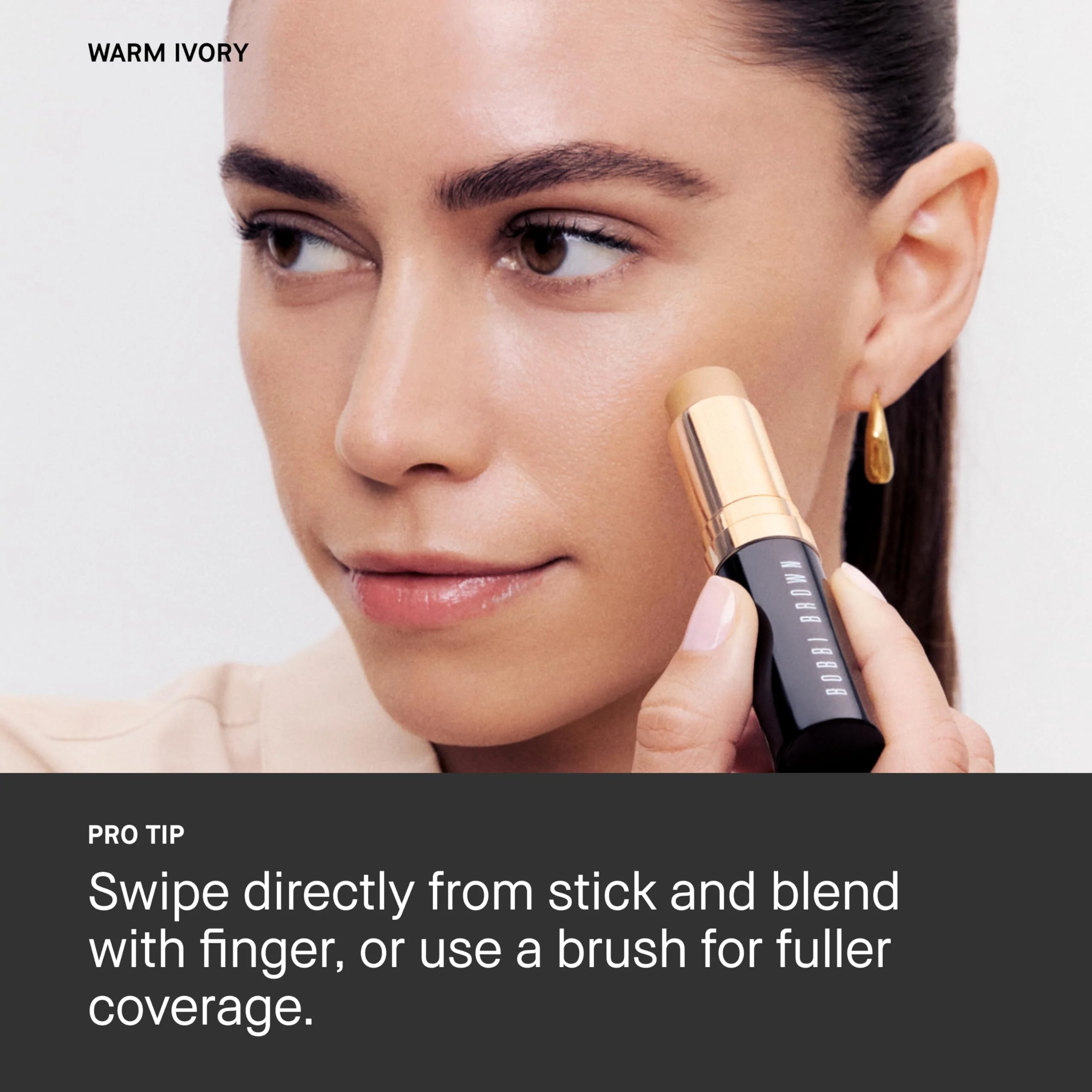 Bobbi Brown Skin Foundation Stick | Portable & Creamy with Medium-to-Full Coverage for Even-Toned Skin, 0.31 Ounce, Sand N-032 - Image 3
