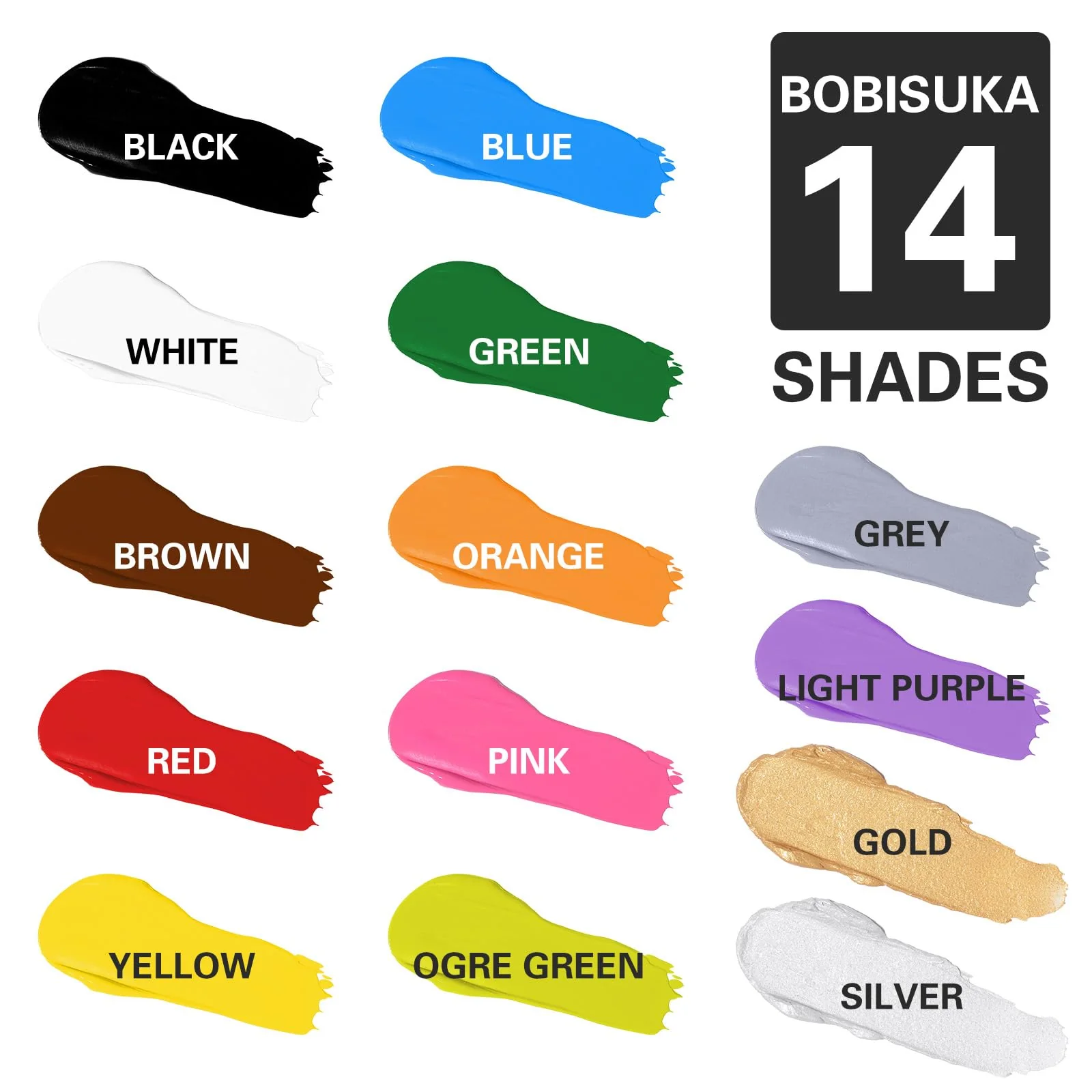 BOBISUKA Green Face Body Paint, Water Based Face Painting for Art Theater Halloween Party Cosplay Clown SFX Makeup for Women Adults, Non-Toxic Washable - Image 2
