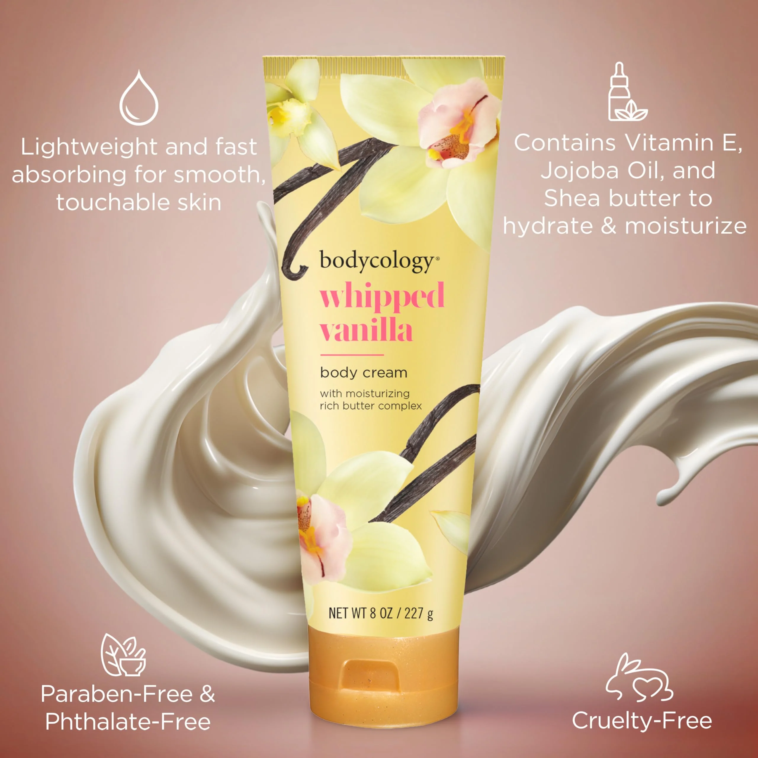 Bodycology Shea Butter Body Cream, Whipped Vanilla, 8 oz - Image 6