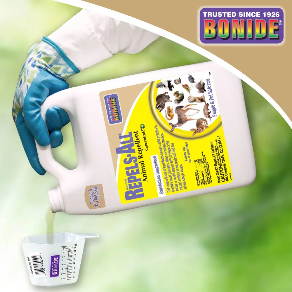 Bonide Repels-All Animal Repellent, 128 oz Concentrate for Outdoor Pest Control, Deter Deer from Garden, People & Pet Safe - Image 4