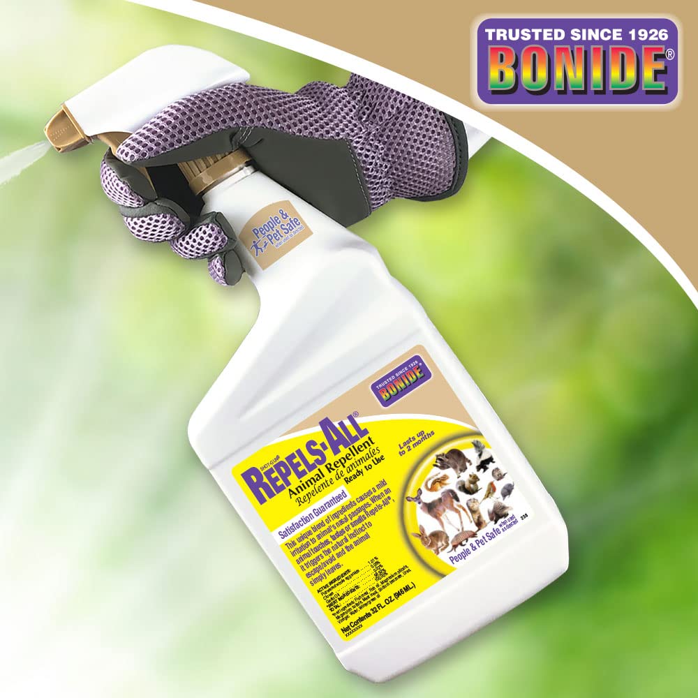 Bonide Repels-All Animal Repellent, 32 oz Ready-to-Use Spray, Outdoor Garden Deer & Rabbit Repellent, People & Pet Safe - Image 4