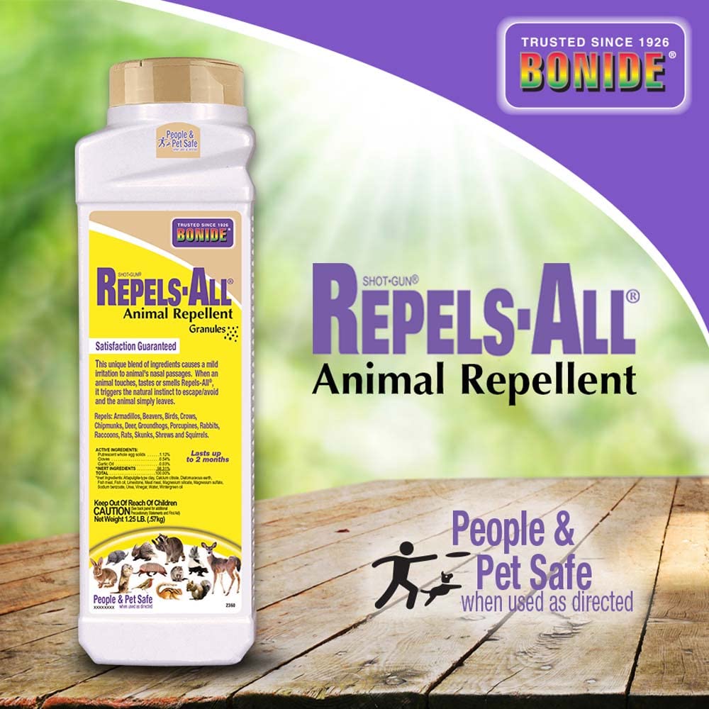 Bonide Repels-All Animal Repellent Granules, 1.25 lbs. Ready-to-Use Pellets Deter Pests from Lawn & Garden, Long Lasting Control - Image 5
