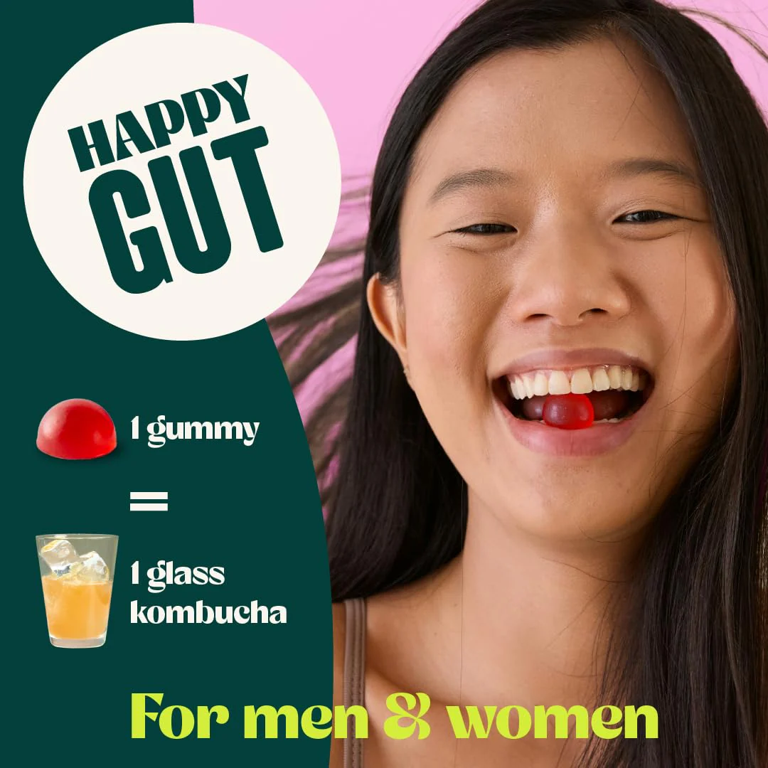 BoochBod - Probiotic Kombucha Gummy - Prebiotics, Probiotics, Postbiotics, Fiber Supplement, Slippery Elm, Dandelion Root, MCT Oil, for Bloating, Gut Health - Probiotics for Women and Men - Image 5