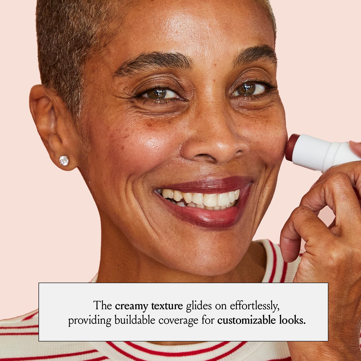 Boomstick Color ™ All-in-One Cream Blush for Cheeks, Eyes & Lips, Long Wearing, Blendable Makeup Blush Stick for Mature Skin, Cruelty Free Lip Cheek Tint with Skincare Benefits, Cindy Joseph Berry - Image 4