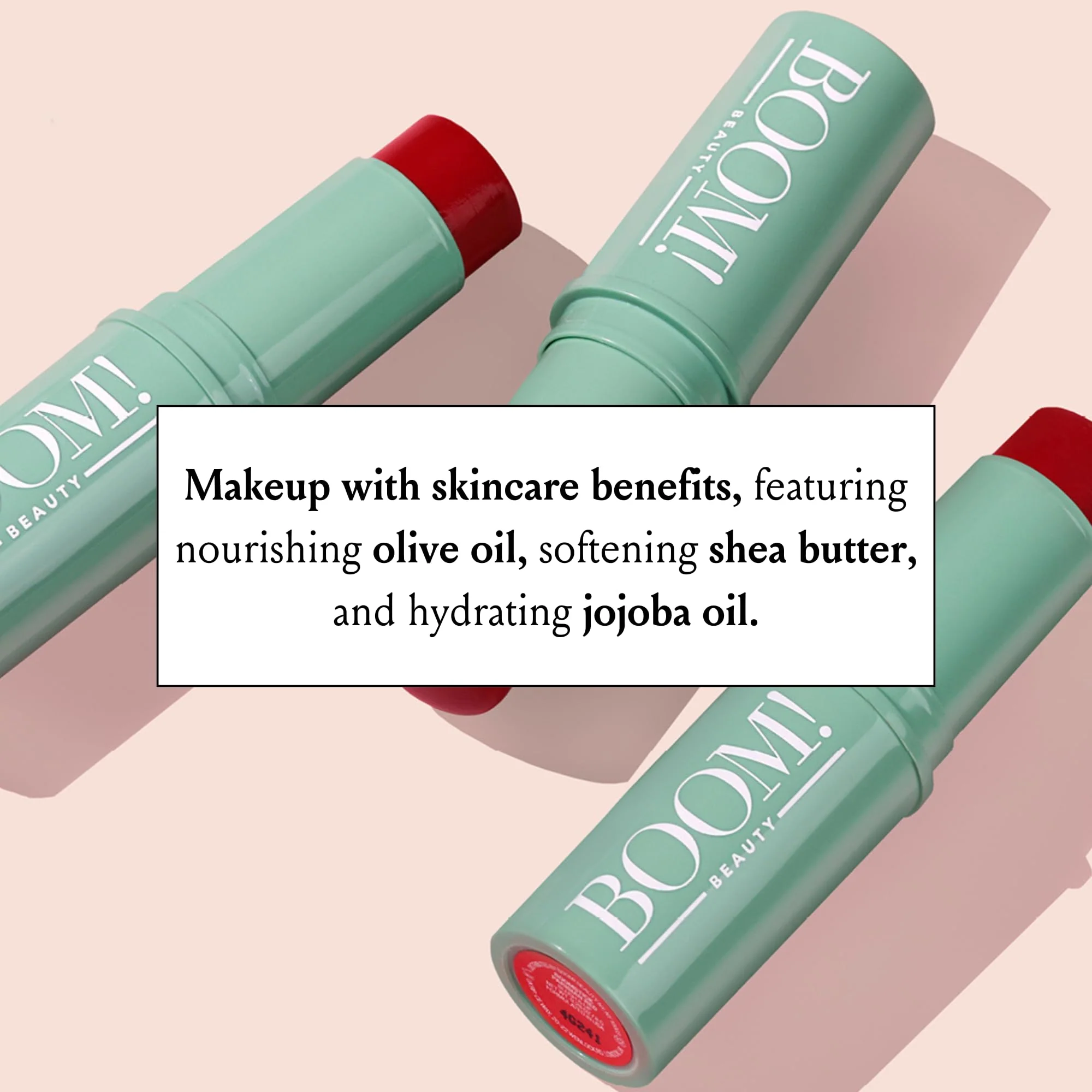 Boomstick Parisian Red - 3-in-1 Cream Blush Stick for Eyes, Lips & Cheek, Long-Wearing Blendable & Building Color Vegan Lipstick Pen for All Skin By Cindy Joseph - Image 3