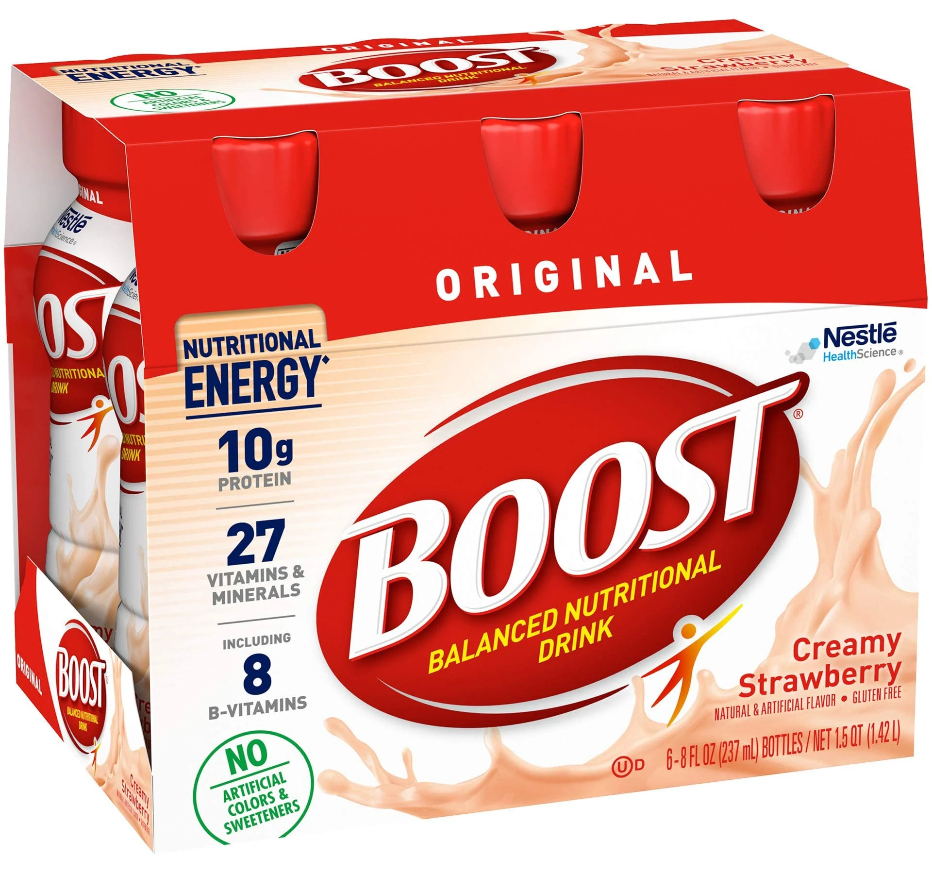 BOOST Original Balanced Nutritional Drink, Creamy Strawberry, 8 FL OZ (Pack of 6) - Image 7