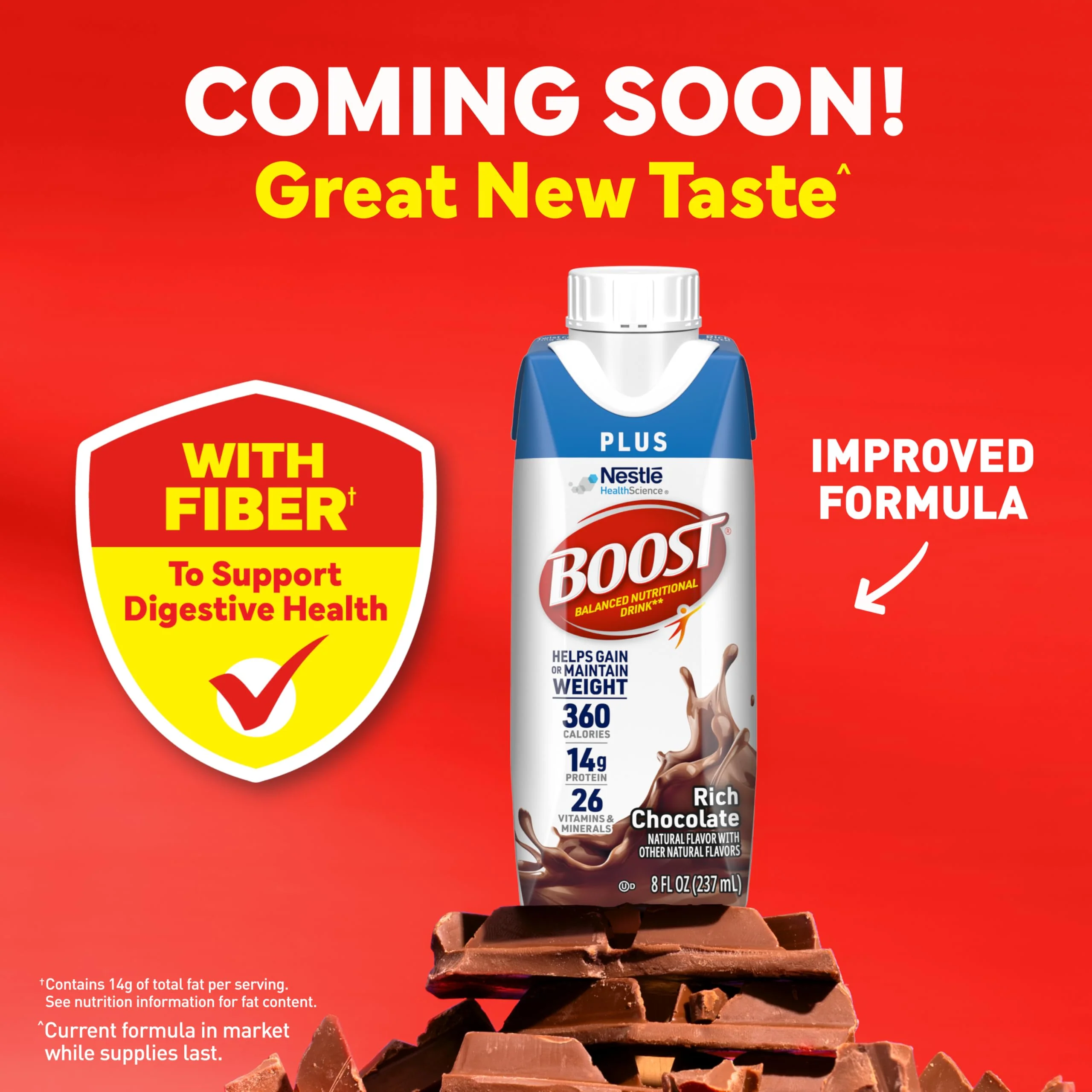 BOOST Plus Nutritional Drink, Rich Chocolate, 8 fl oz (Pack of 24) - Image 8