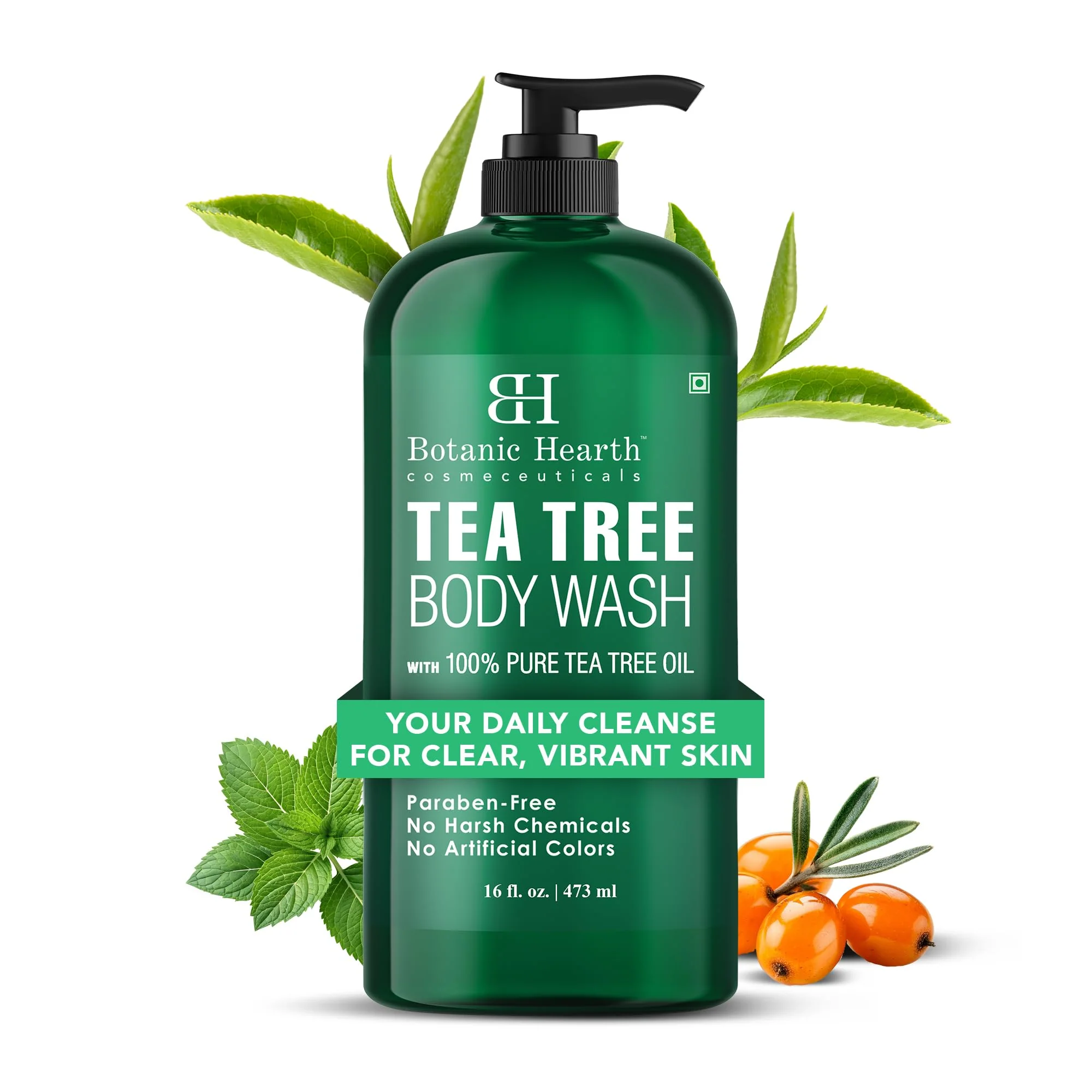 Botanic Hearth Tea Tree Body Wash -16 fl oz- All-Natural Antifungal & Odor-Control Shower Gel for Acne, Athlete’s Foot, Ringworm, Jock Itch & Healthy Skin,Sulfate & Paraben Free, for Men and Women - Image 2