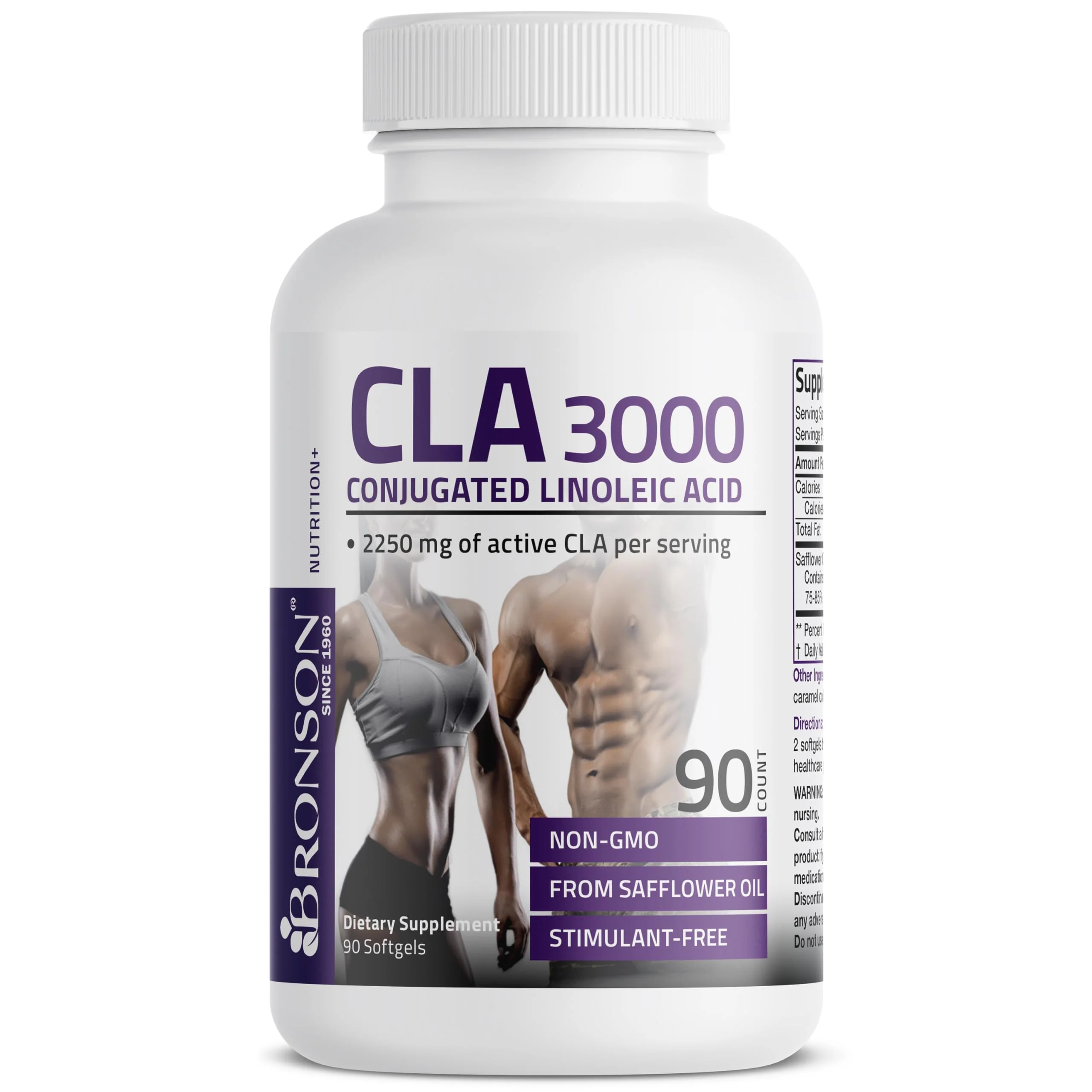 Bronson CLA 3000 Extra High Potency Supports Healthy Weight Management Lean Muscle Mass Non-Stimulating Conjugated Linoleic Acid, 90 Softgels - Image 5