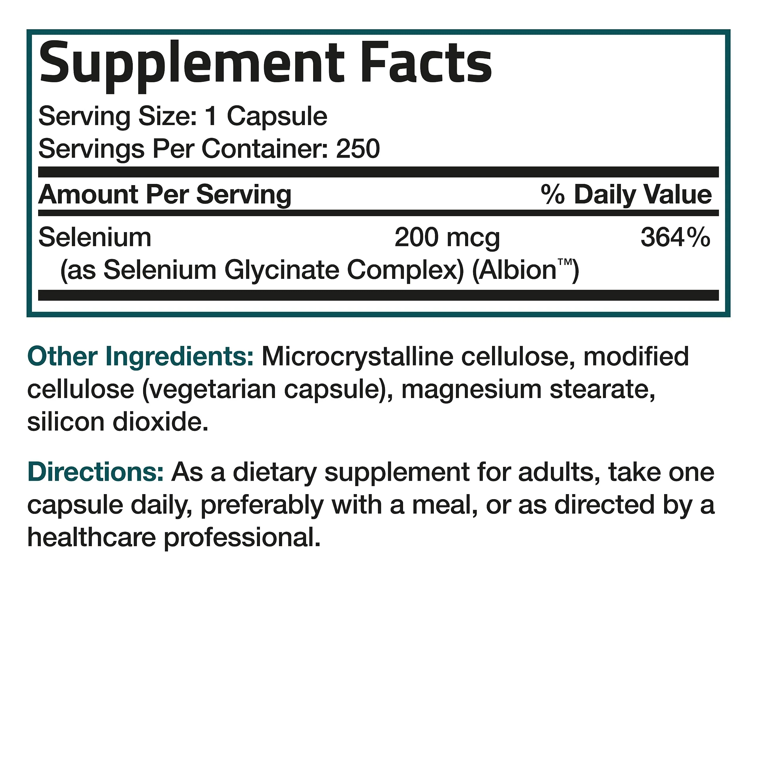 Bronson Selenium 200 mcg – Yeast Free Chelated Amino Acid Complex - Essential Trace Mineral with Superior Absorption, 250 Vegetarian Capsules - Image 2