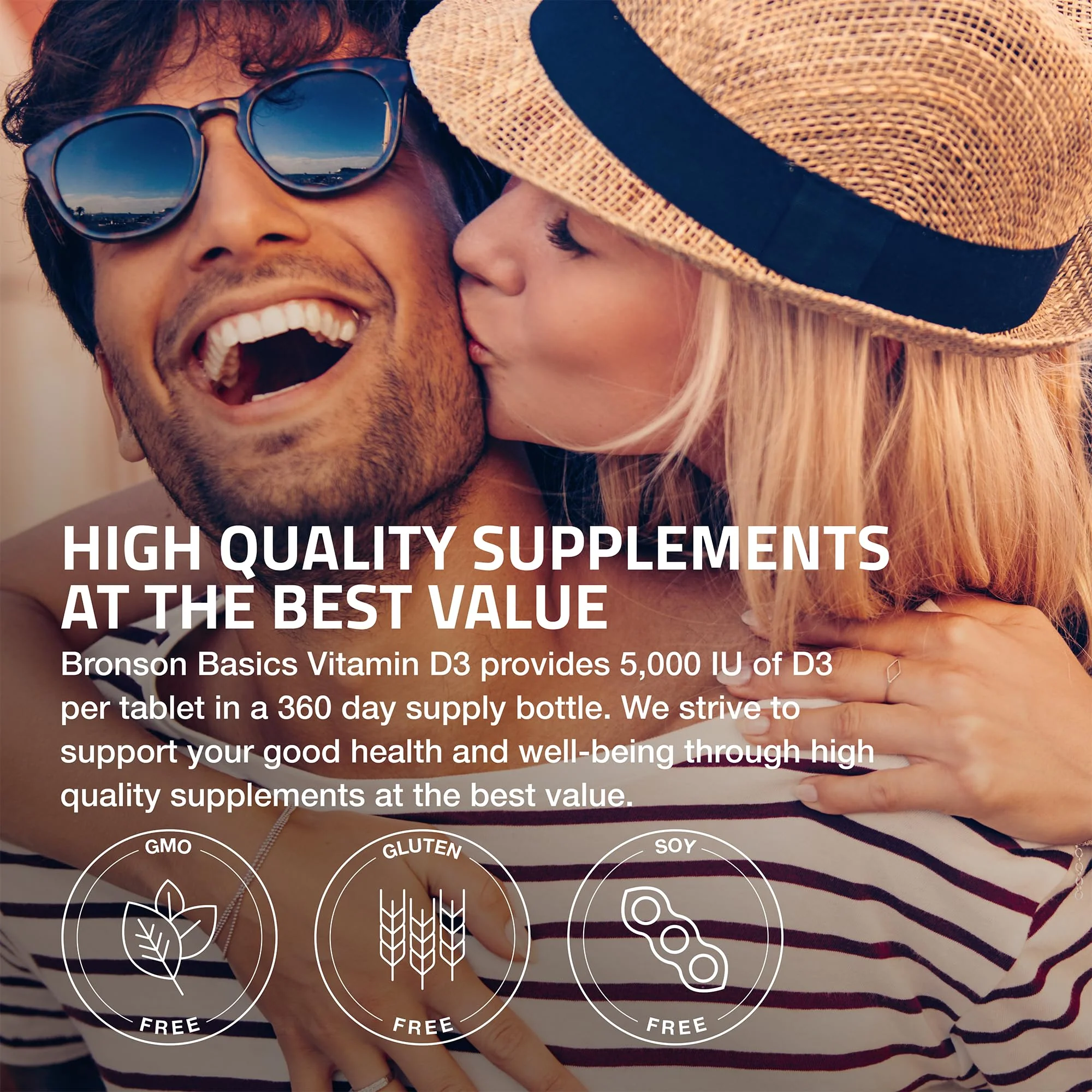 Bronson Vitamin D3 5000iu (125mcg) Healthy Muscle Function and Immune Support, Non-GMO, 360 Tablets - Image 6