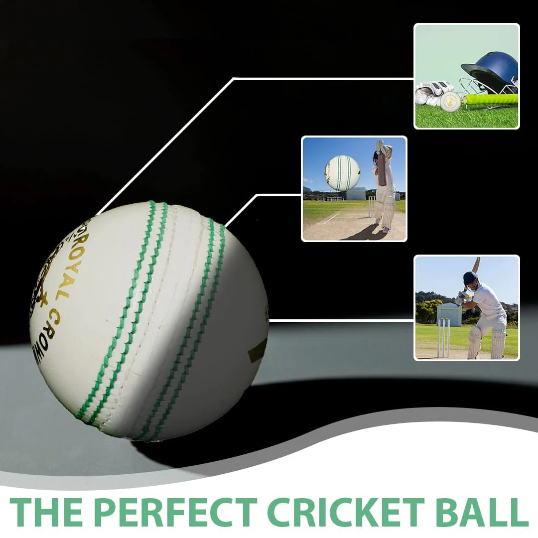 Bt cricket ball expert White 156g Cricket Balls 4piece Balls Pack of 6 Balls Genuine Leather ,Excellent Quality - Image 9