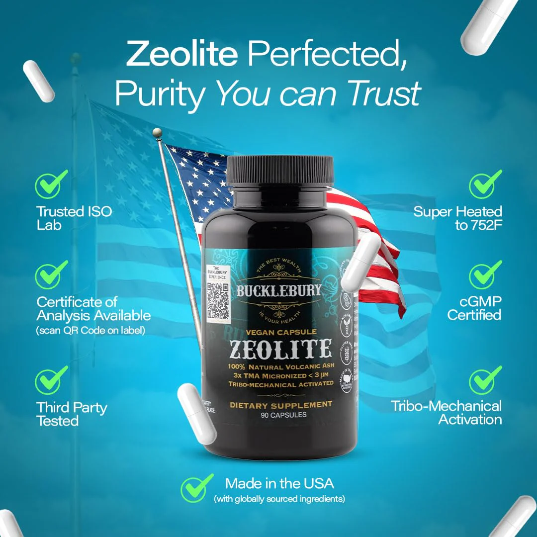BUCKLEBURY Micronized Zeolite Capsules - Mineral Zeolite Detox for Adults - Supports Immune System, Metabolism & Digestive Health - Advanced Formula for Men & Women - 90 Vegan Capsules - Image 3