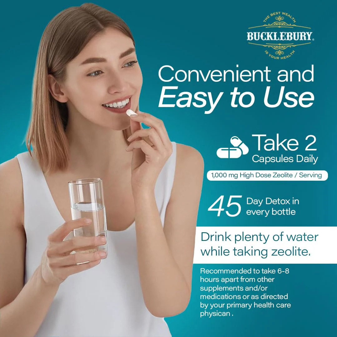 BUCKLEBURY Micronized Zeolite Capsules - Mineral Zeolite Detox for Adults - Supports Immune System, Metabolism & Digestive Health - Advanced Formula for Men & Women - 90 Vegan Capsules - Image 5