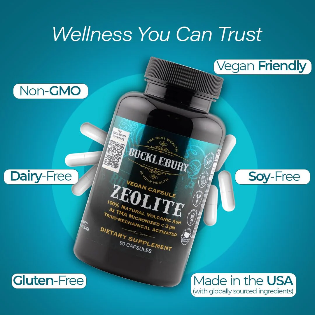 BUCKLEBURY Micronized Zeolite Capsules - Mineral Zeolite Detox for Adults - Supports Immune System, Metabolism & Digestive Health - Advanced Formula for Men & Women - 90 Vegan Capsules - Image 6