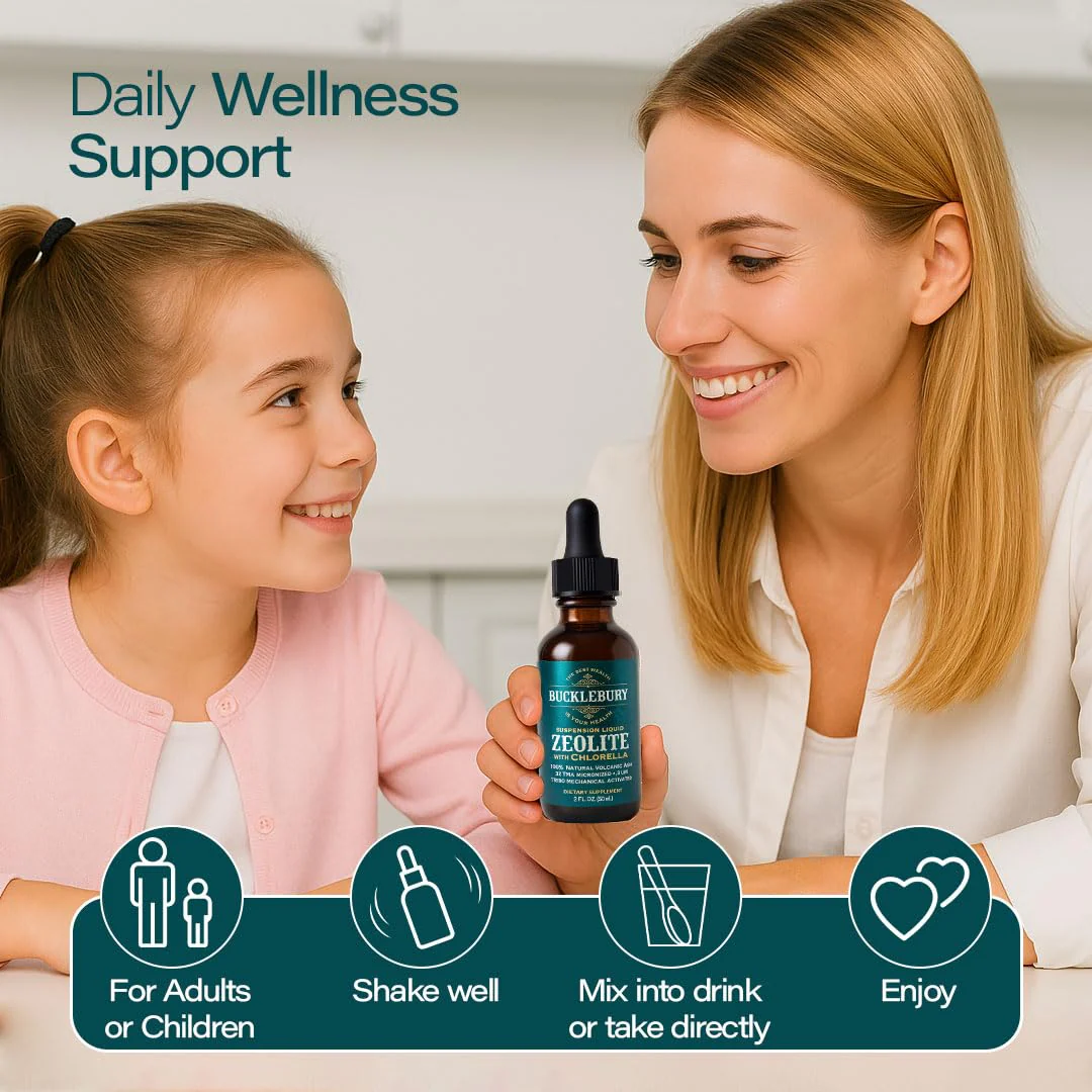 BUCKLEBURY Zeolite Liquid Suspension w/Chlorella - Detox Support, Immune System and Digestive Tract Health Support for Kids and Adults (60 Servings) - Image 3