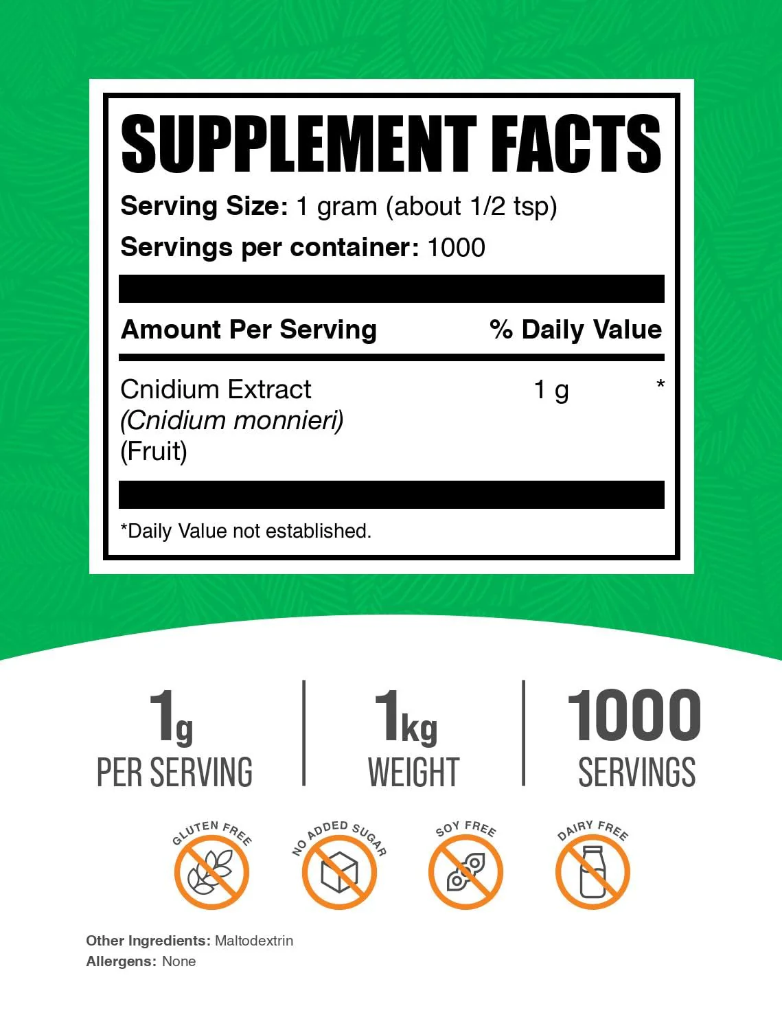 BulkSupplements.com Cnidium Fruit Extract Powder - Cnidium Monnieri Extract, Vasodilator Supplement - Gluten Free, 1g per Serving, 1kg (2.2 lbs) (Pack of 1) - Image 5