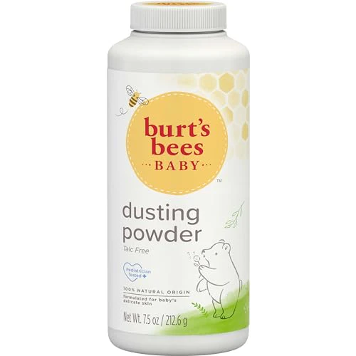 Burt's Bees Baby Dusting Powder, 100% Natural Origin Baby Powder Talc-Free, 7.5 oz. Bottle - Image 2