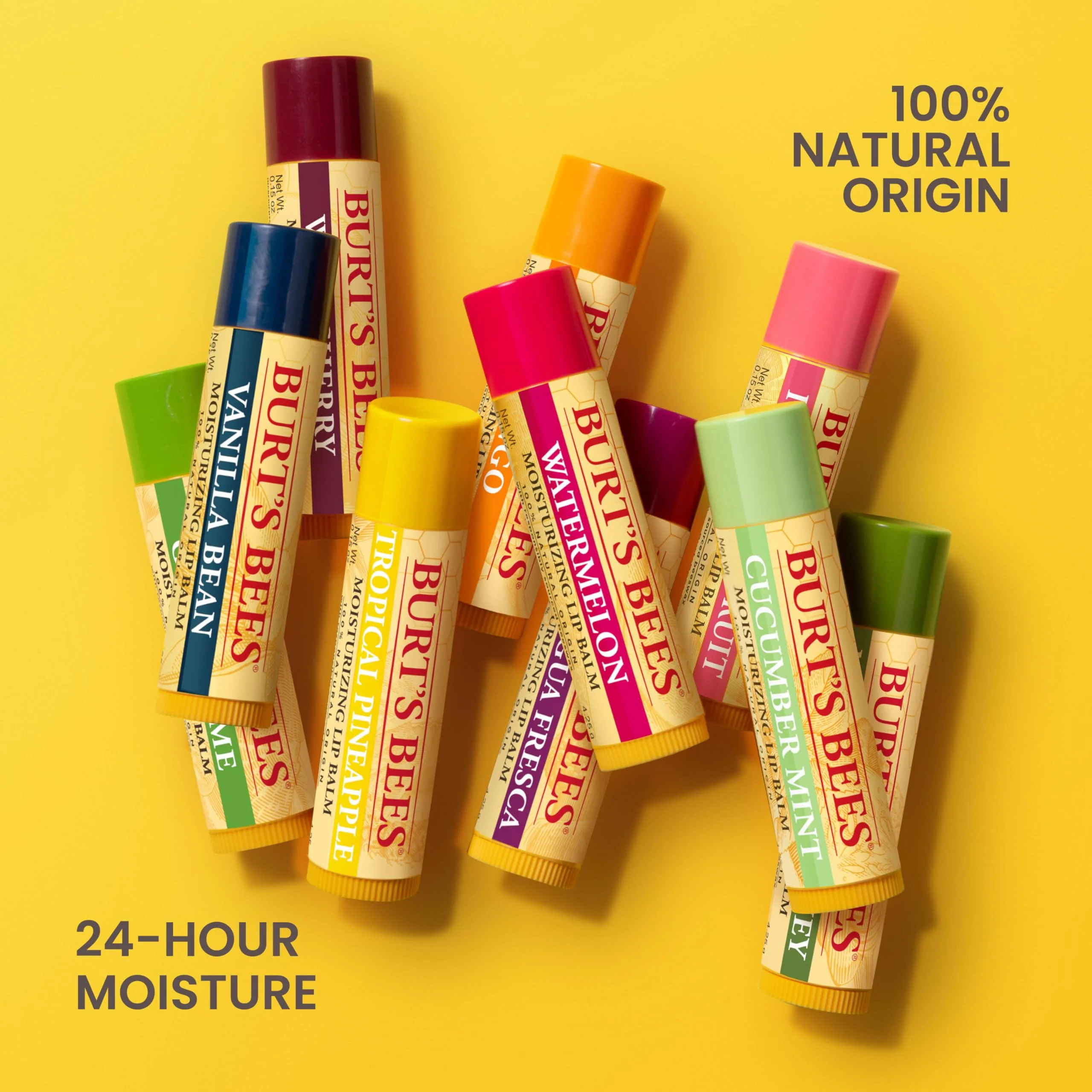 Burt's Bees Lip Balm - Vanilla Bean, Lip Moisturizer With Responsibly Sourced Beeswax, Tint-Free, Natural Origin Conditioning Treatment, 2 Tubes, 0.15 oz. - Image 4
