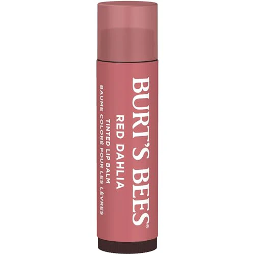 Burt's Bees Lip Tint Balm with Long Lasting 2 in 1 Duo Tinted Balm Formula, Color Infused with Deeply Hydrating Shea Butter for a Natural Looking Buildable Finish, Fiery Red Dahlia (2-Pack) - Image 3