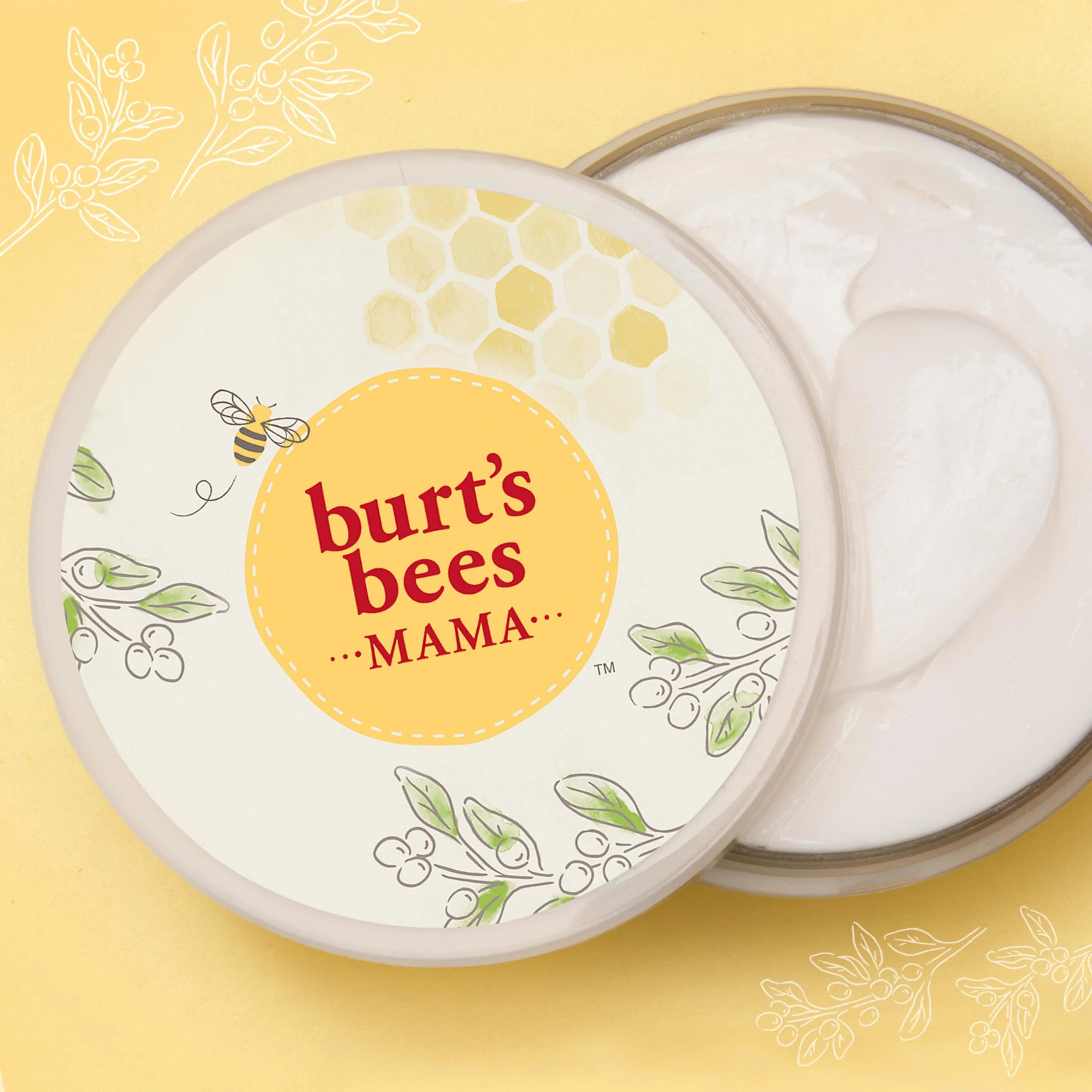 Burt's Bees Mama Belly Butter Stretch Mark Cream for Pregnancy Massages Body & Reduces Scar Appearance, Prenatal & Postnatal Tummy Skin Care, Shea Butter & Vitamin E Rich Formula, 6.5 Oz Tub - Image 4