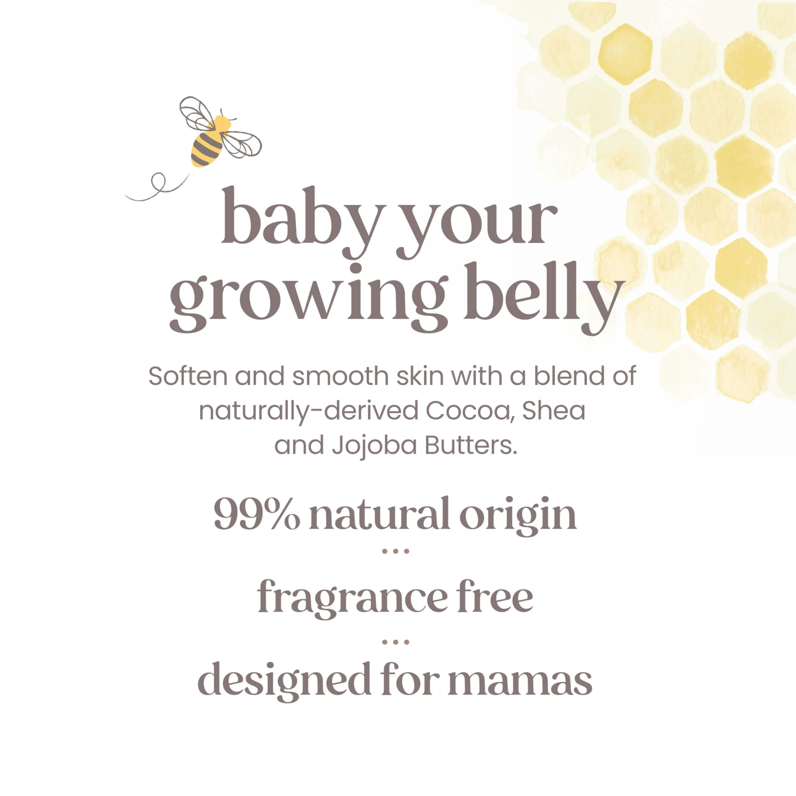 Burt's Bees Mama Belly Butter Stretch Mark Cream for Pregnancy Massages Body & Reduces Scar Appearance, Prenatal & Postnatal Tummy Skin Care, Shea Butter & Vitamin E Rich Formula, 6.5 Oz Tub - Image 5