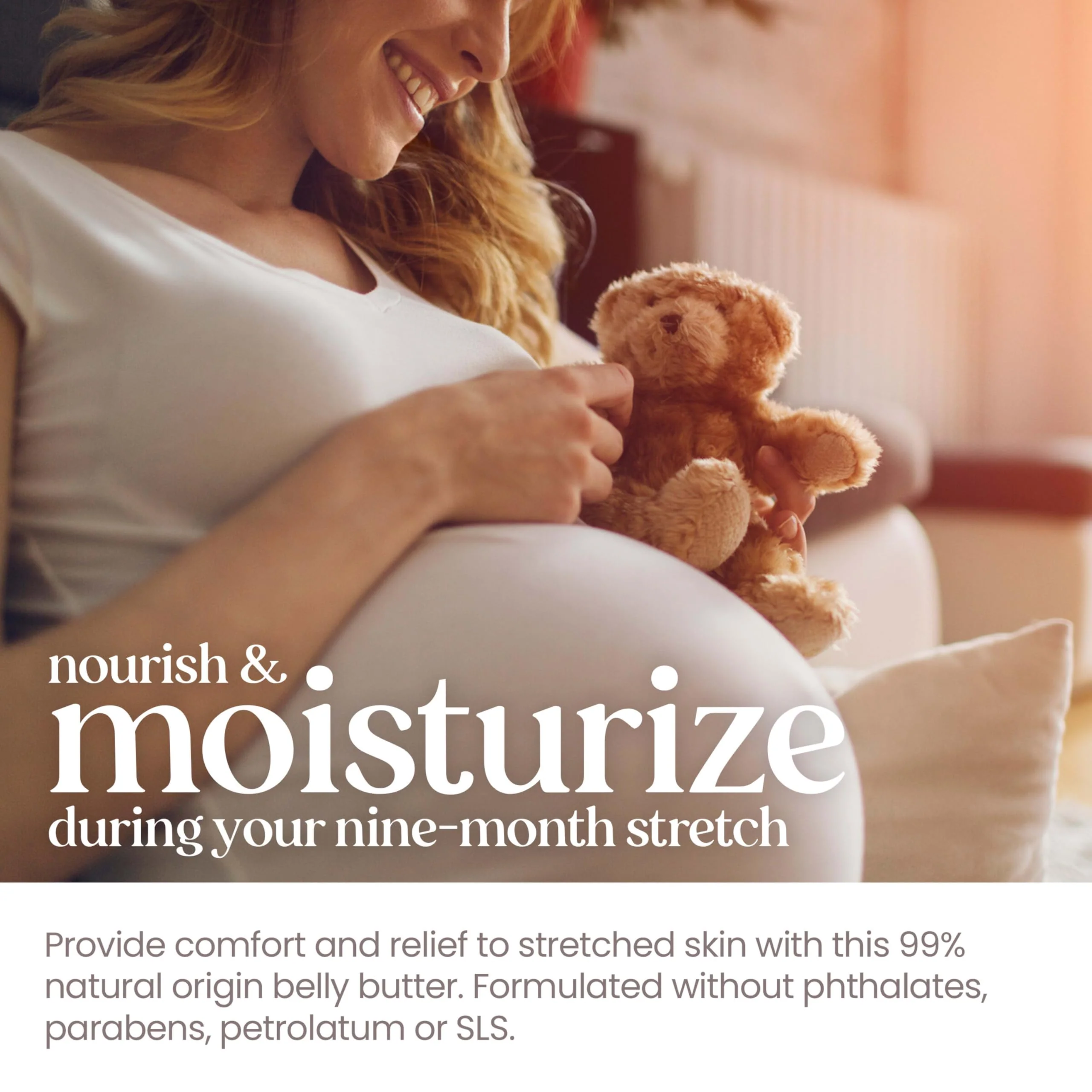 Burt's Bees Mama Belly Butter Stretch Mark Cream for Pregnancy Massages Body & Reduces Scar Appearance, Prenatal & Postnatal Tummy Skin Care, Shea Butter & Vitamin E Rich Formula, 6.5 Oz Tub - Image 7