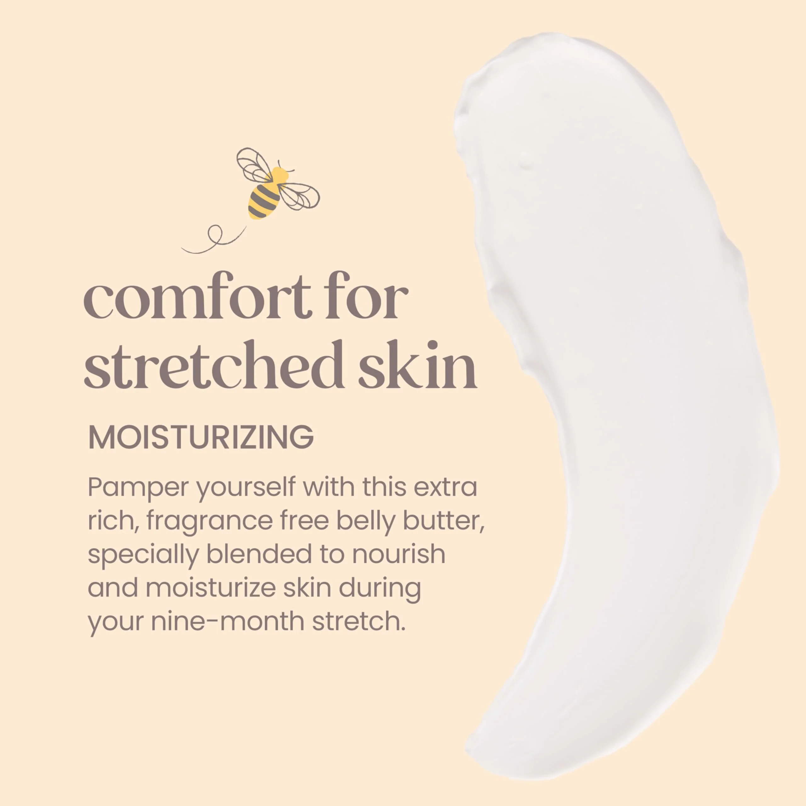 Burt's Bees Mama Belly Butter Stretch Mark Cream for Pregnancy Massages Body & Reduces Scar Appearance, Prenatal & Postnatal Tummy Skin Care, Shea Butter & Vitamin E Rich Formula, 6.5 Oz Tub - Image 8