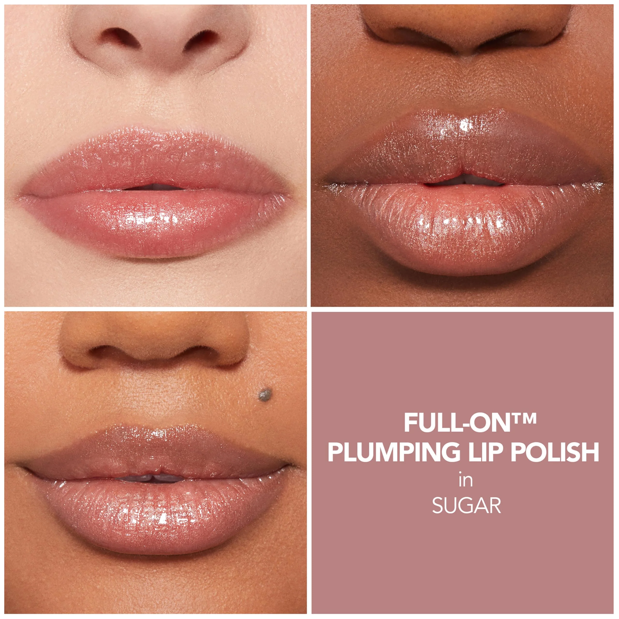 Buxom Full-On Plumping Lip Polish, Tinted Lip Plumper Gloss with Peptides & Vitamin E, High-Shine Lip Gloss that Nourishes, Vegan, AC Sugar (Pinky Nude Beige with Opal Shimmer) - Image 8