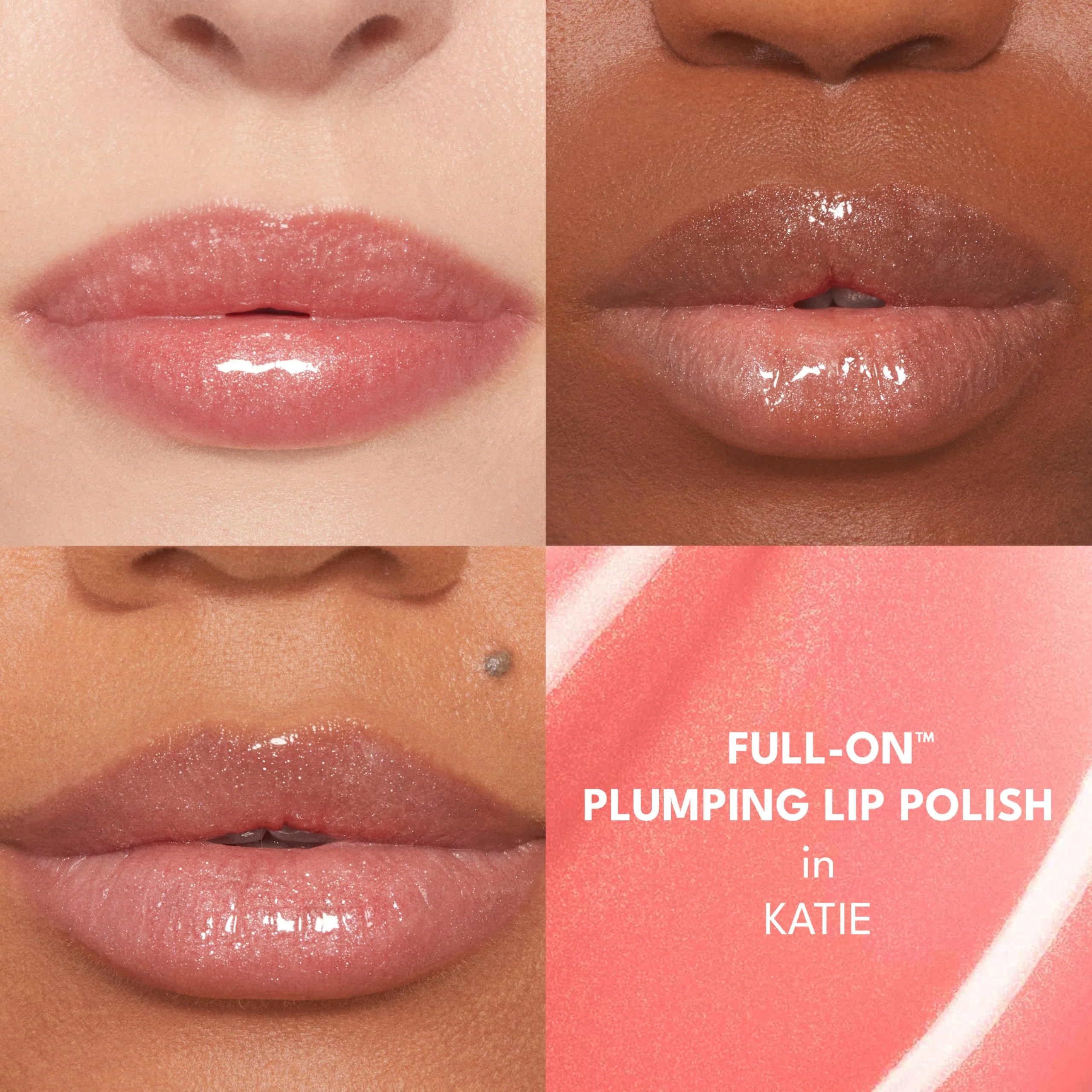 Buxom Full-On Plumping Lip Polish, Tinted Lip Plumper Gloss with Peptides & Vitamin E, High-Shine Lip Gloss that Nourishes, Vegan, AY Katie (Sheer Peach with Opal Shimmer) - Image 8