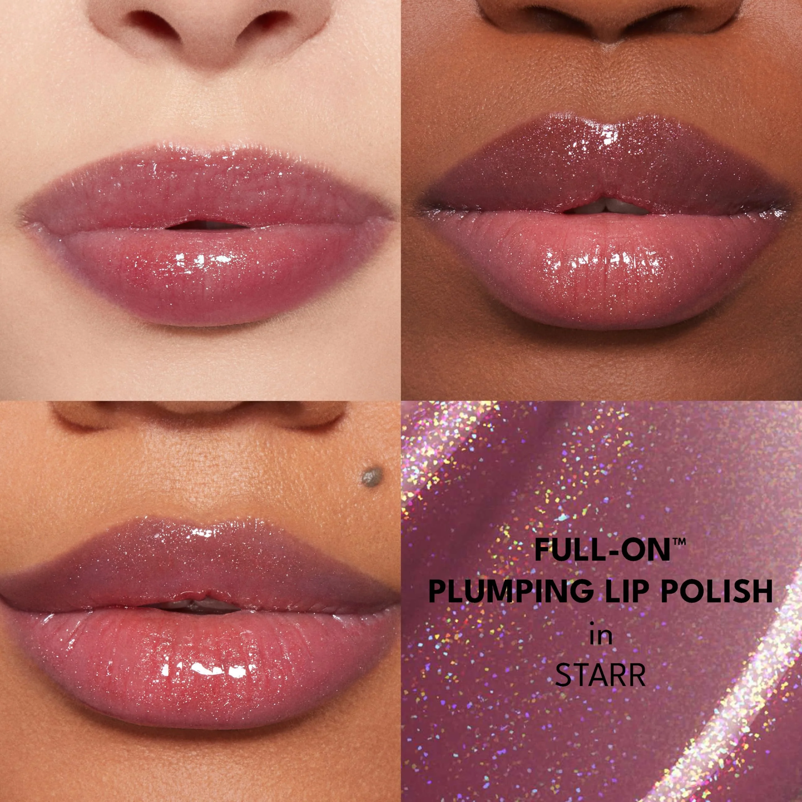 Buxom Full-On Plumping Lip Polish, Tinted Lip Plumper Gloss with Peptides & Vitamin E, High-Shine Lip Gloss that Nourishes, Vegan, BK Starr (Sheer Plum With Golden Sparkle) - Image 8