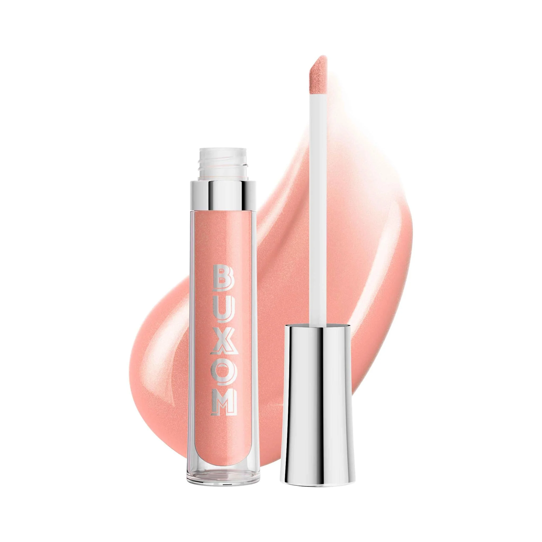 Buxom Full-On Plumping Lip Polish, Tinted Lip Plumper Gloss with Peptides & Vitamin E, High-Shine Lip Gloss that Nourishes, Vegan, CF Emily (Sheer Peachy Beige Shimmer)