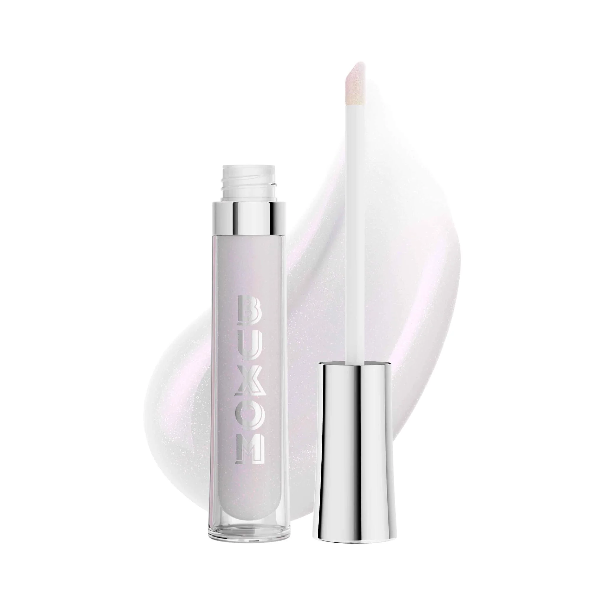 Buxom Full-On Tinted Lip Plumper Gloss, High-Shine Moisturizing Lip Gloss with Peptides and Vitamin E, Vegan Formula, AC Emma (Clear Opal Iridescent)